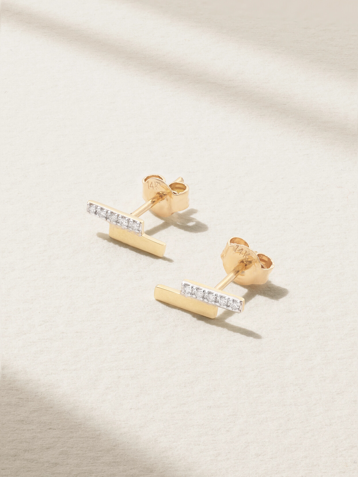 Mateo - 14-karat Gold Diamond Earrings - One size