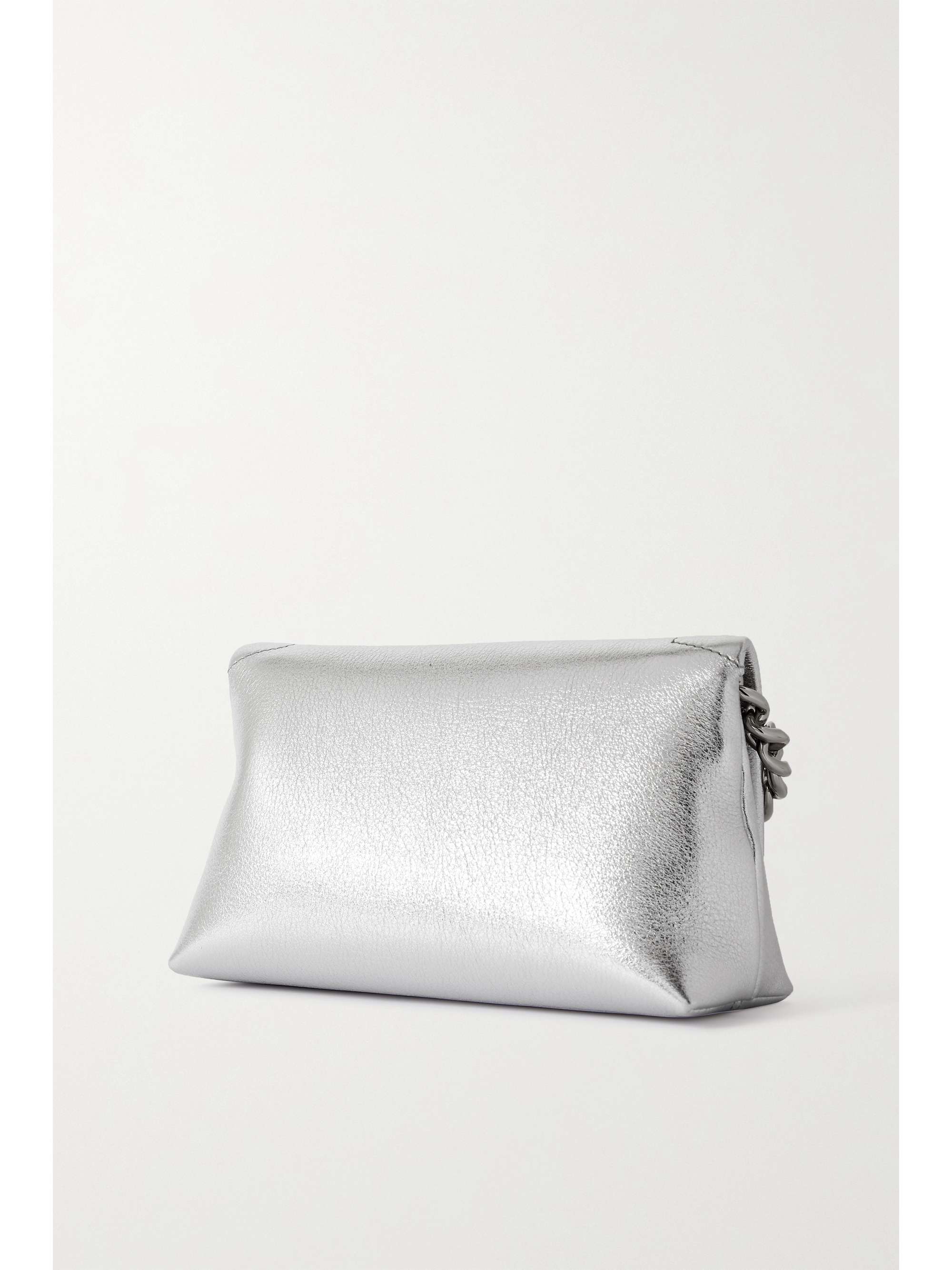 silver clutch with chain