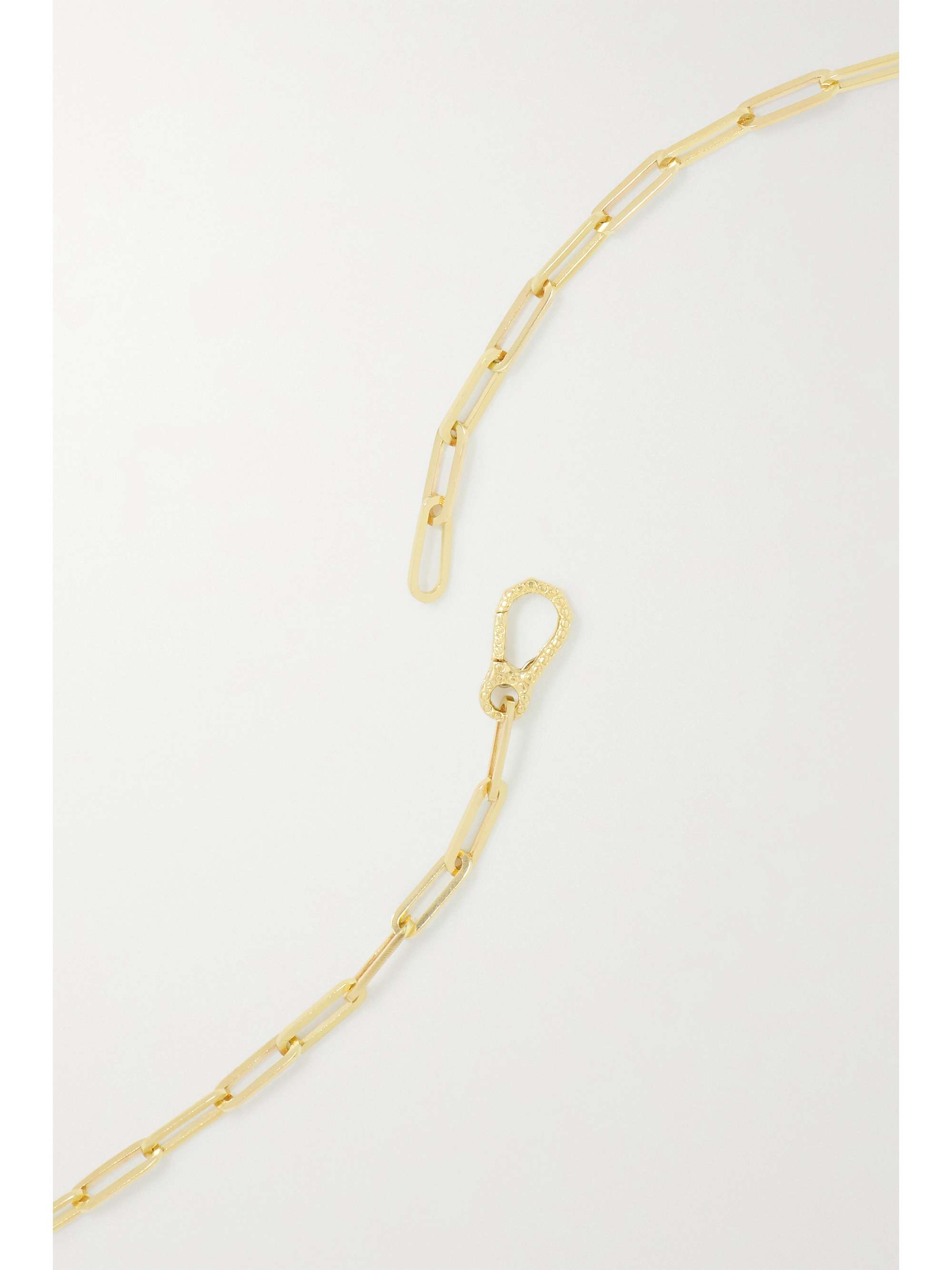 MATEO 14-karat gold, malachite and diamond necklace