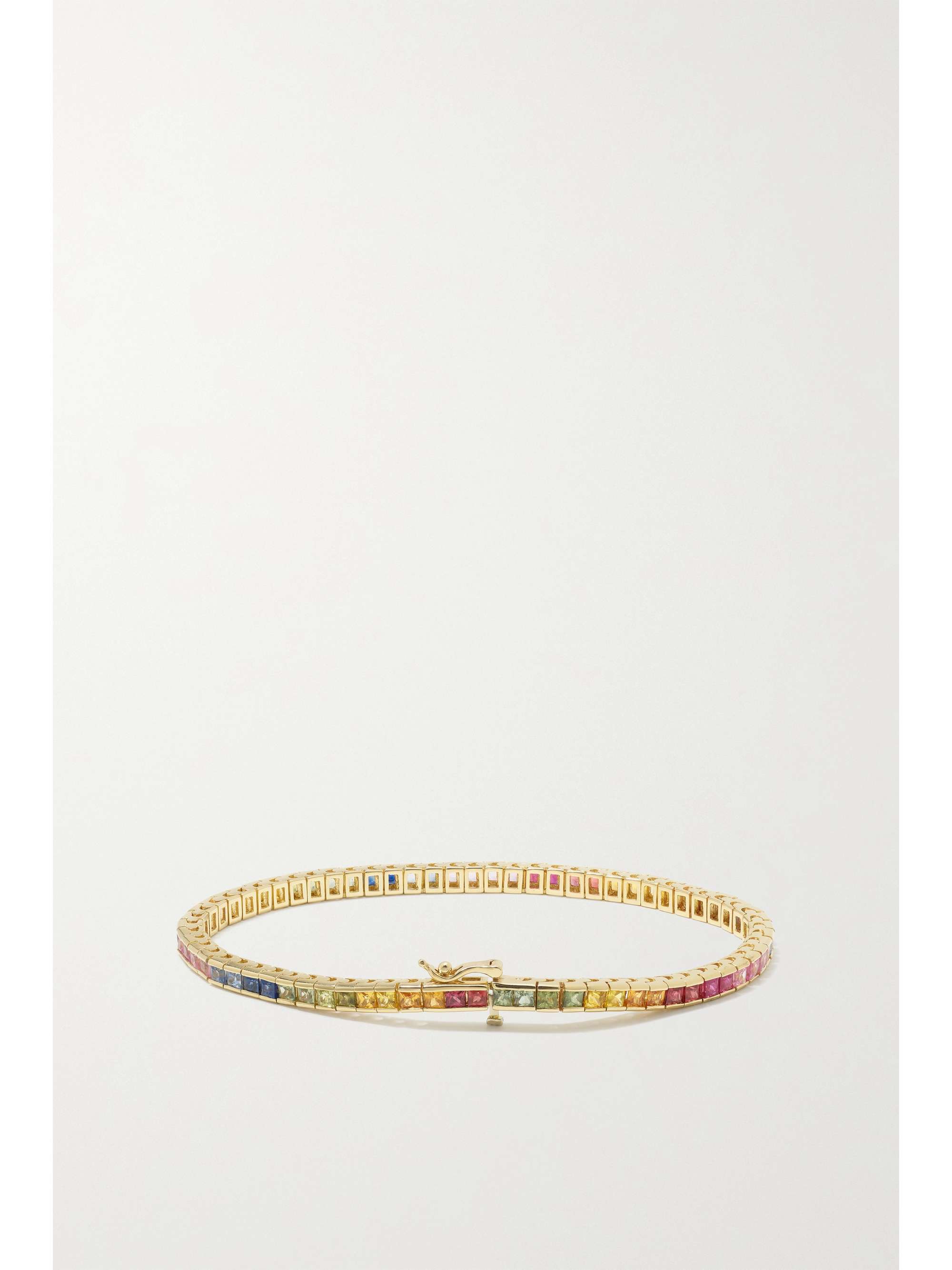 MATEO 14-karat gold sapphire tennis bracelet