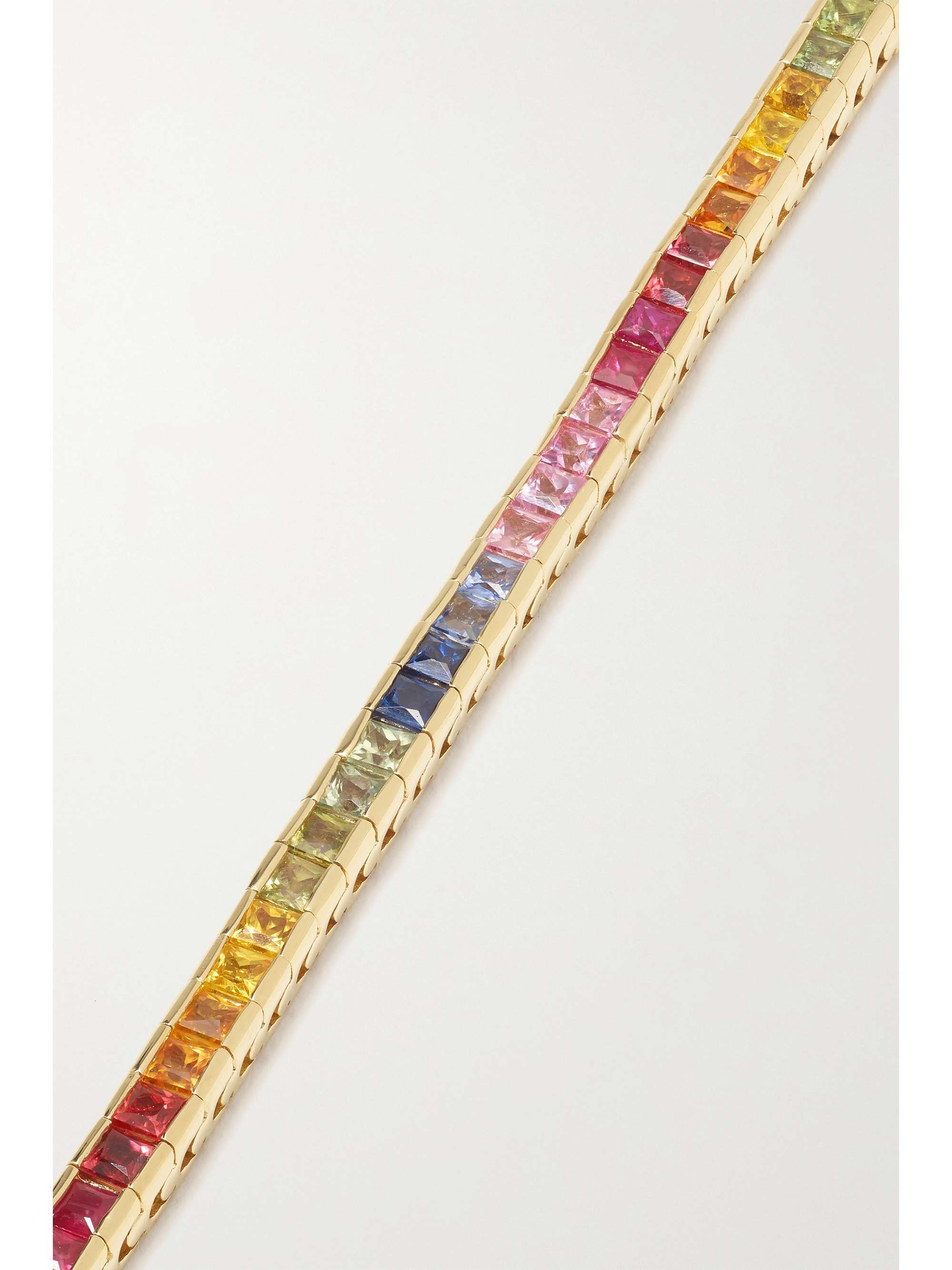MATEO 14-karat gold sapphire tennis bracelet