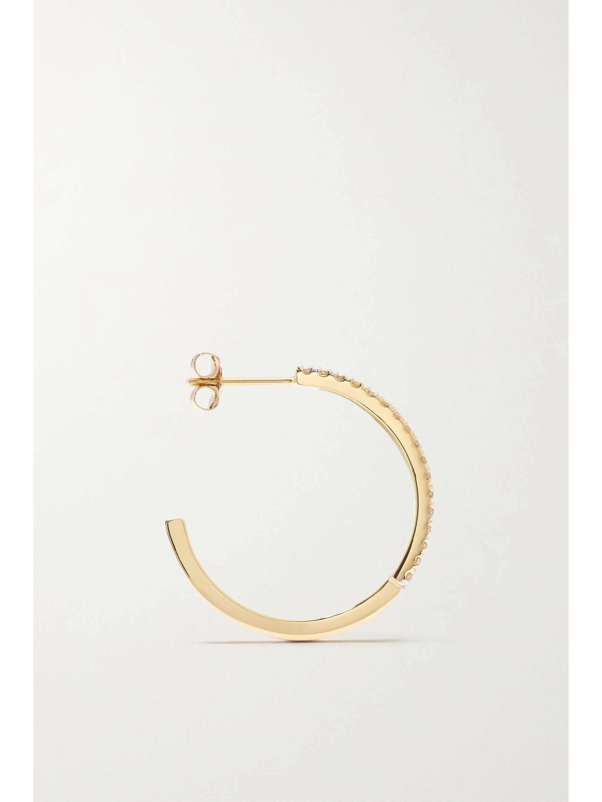 MATEO Bypass 14-karat gold diamond hoop earrings