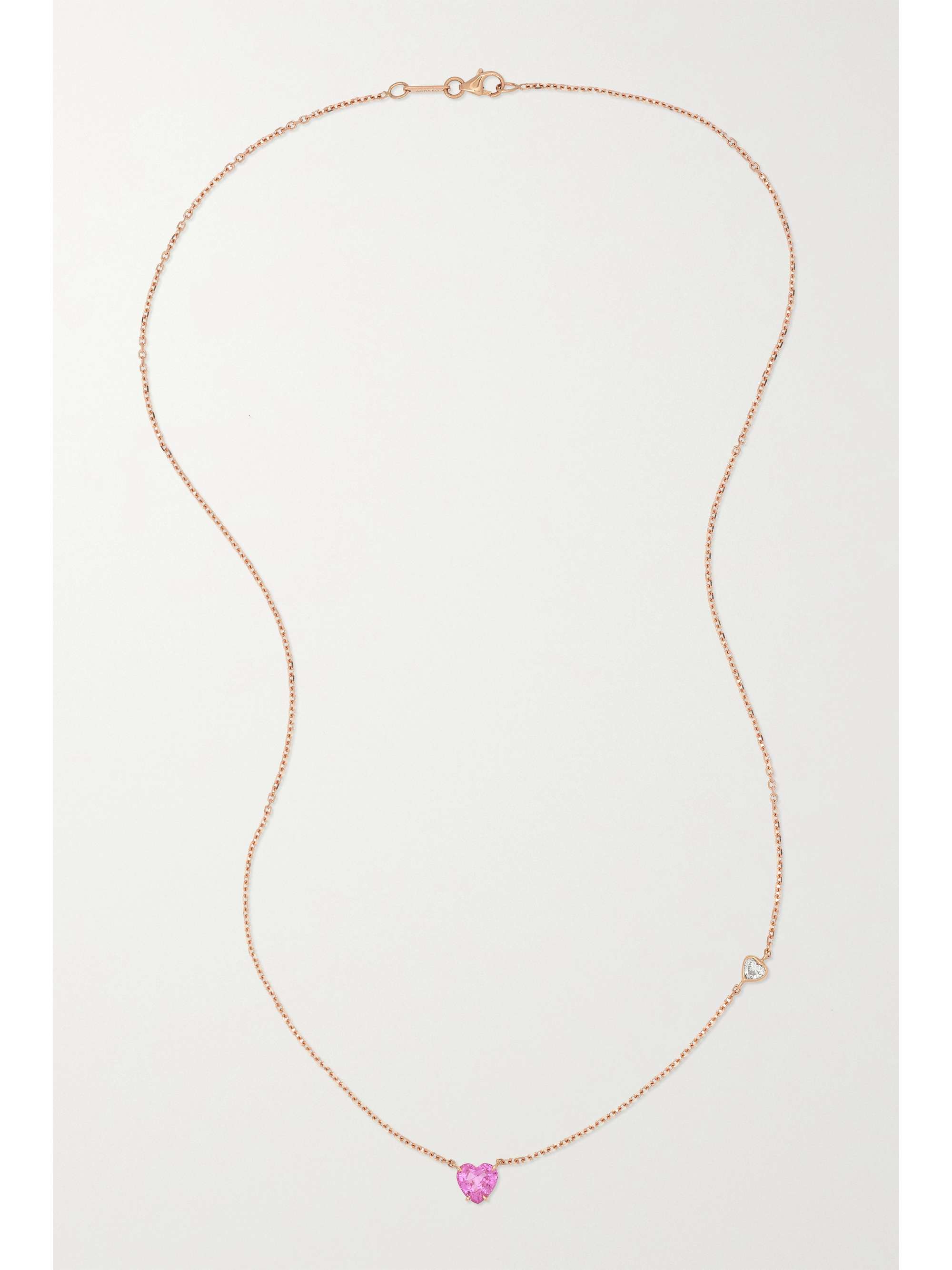 ANITA KO 18-karat rose gold, sapphire and diamond necklace