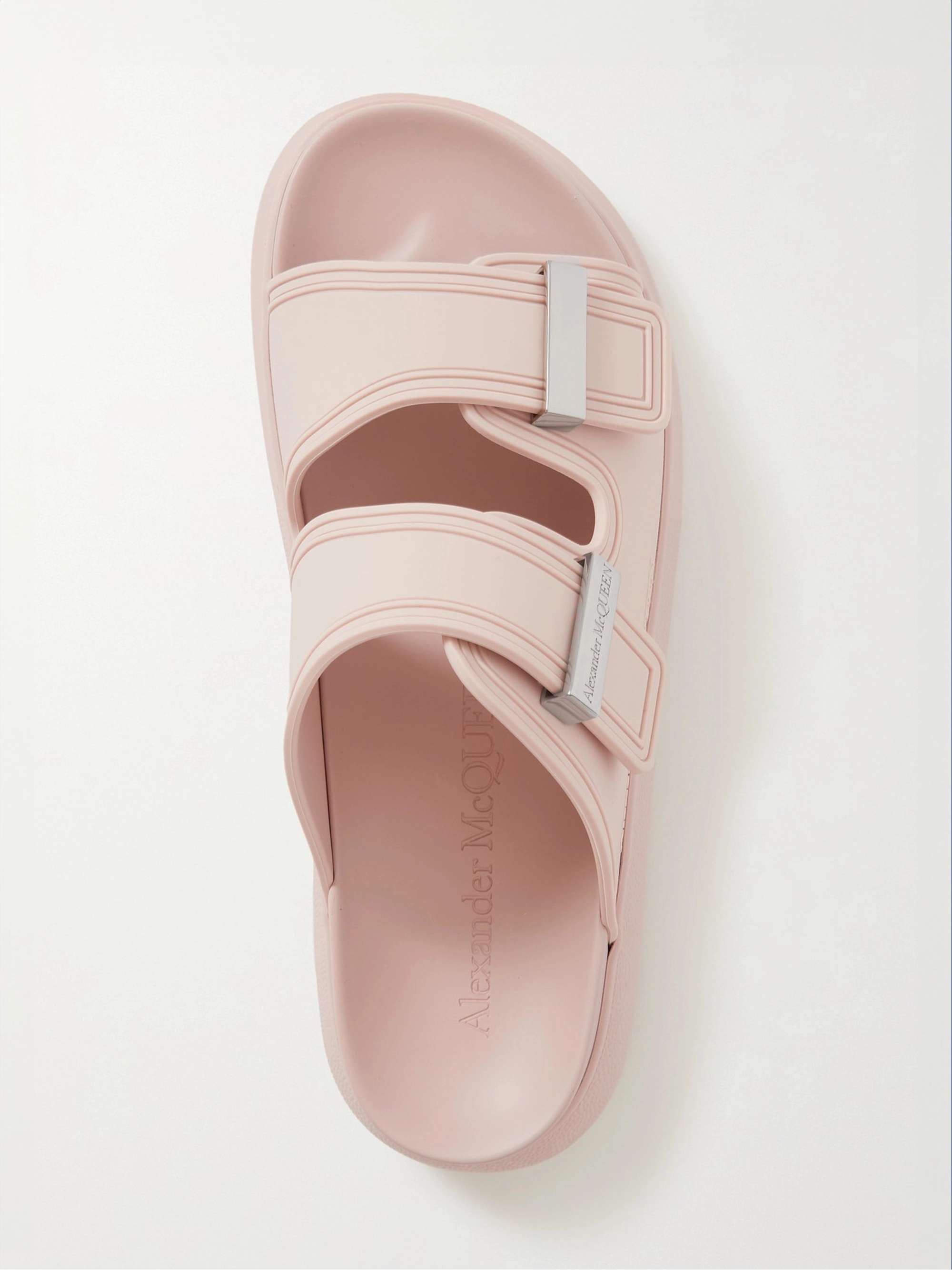 Pastel pink Rubber exaggerated-sole sandals | ALEXANDER MCQUEEN |  NET-A-PORTER