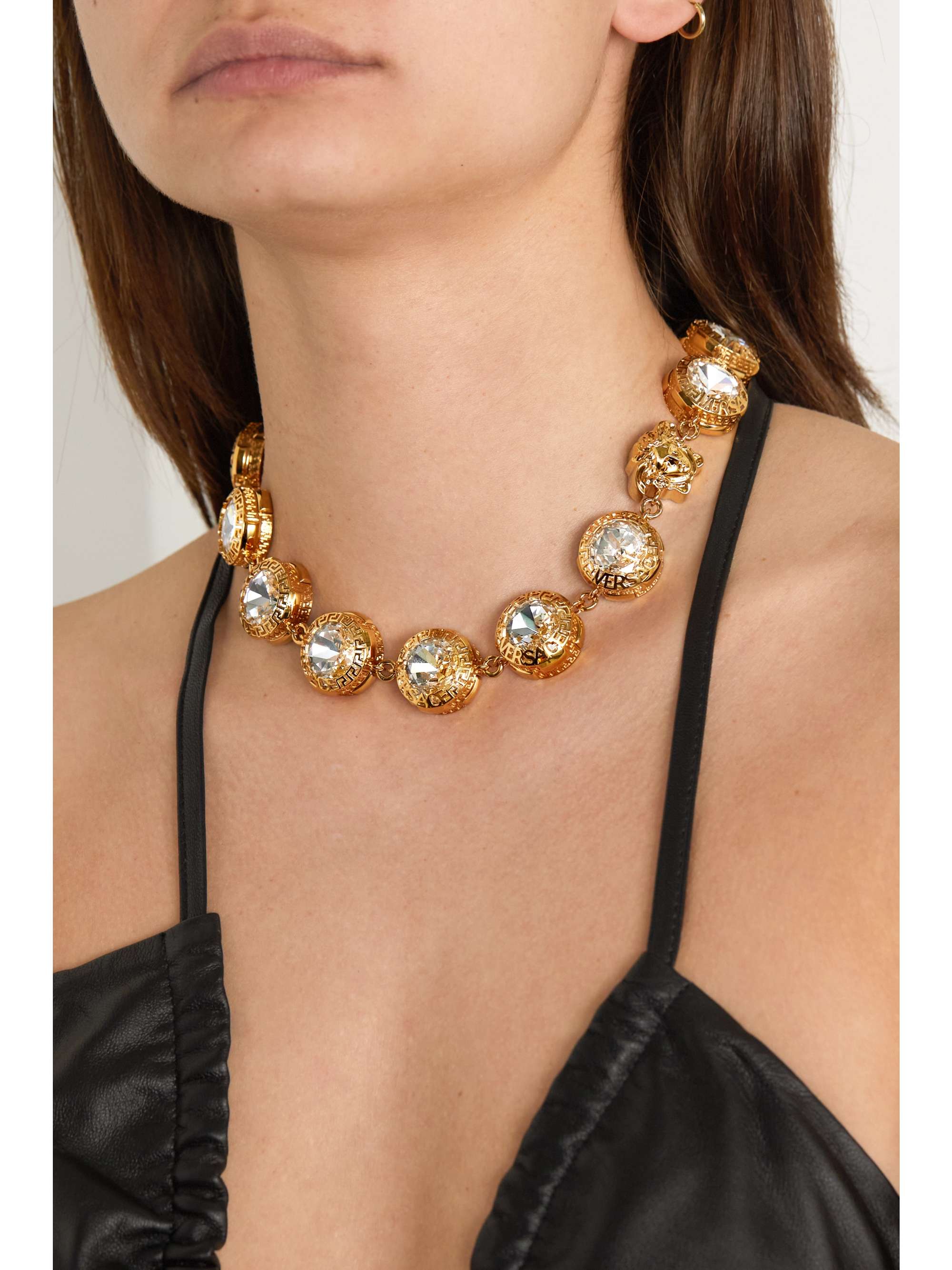 Gold Gold-tone crystal necklace 