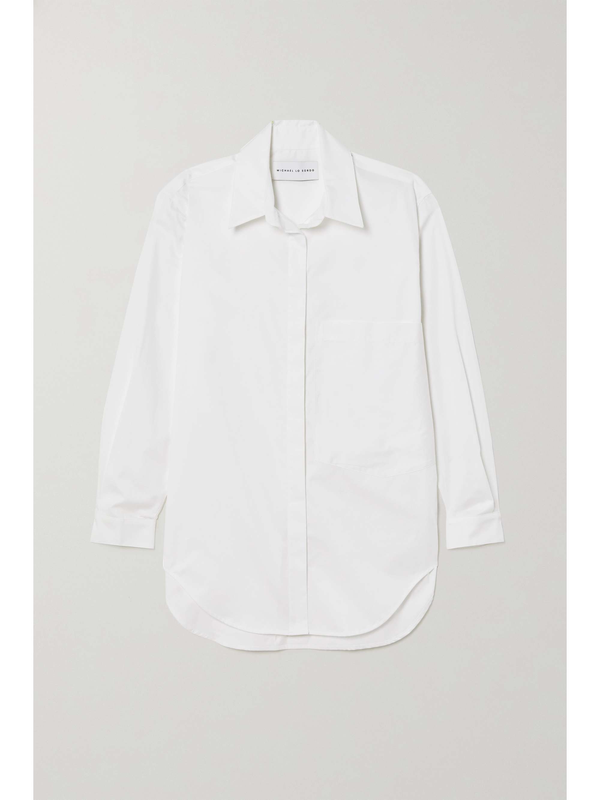 White Oversized cotton-poplin shirt 