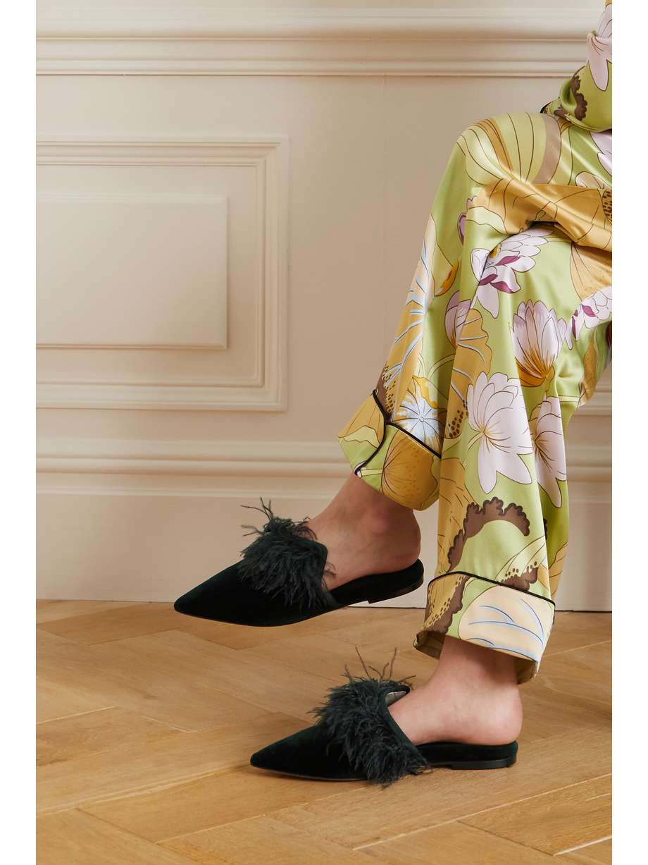 scarpe con piume