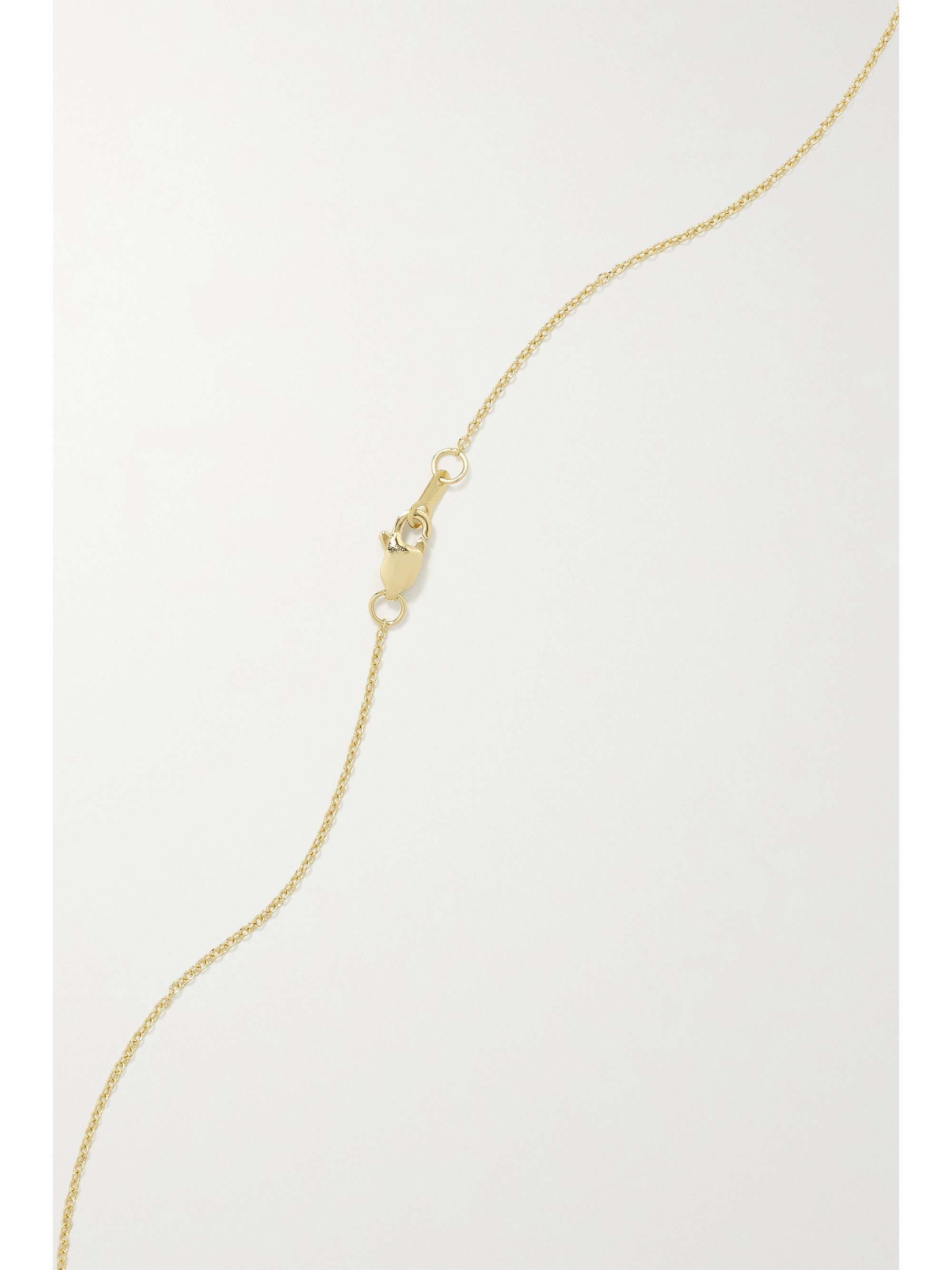 BRENT NEALE Mini Mushroom 18-karat gold, turquoise and sapphire necklace