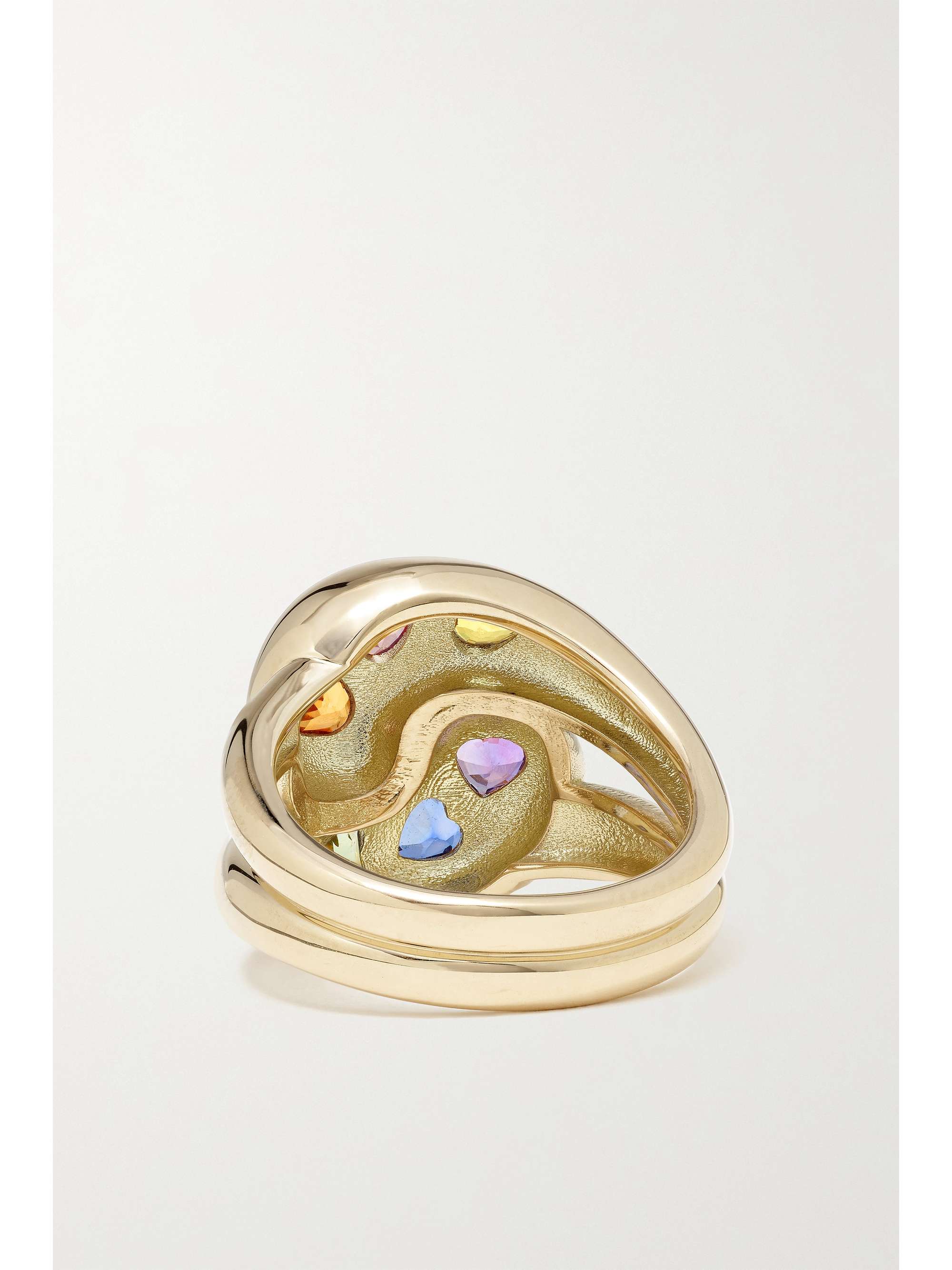 BRENT NEALE Textured Knot 18-karat gold sapphire ring