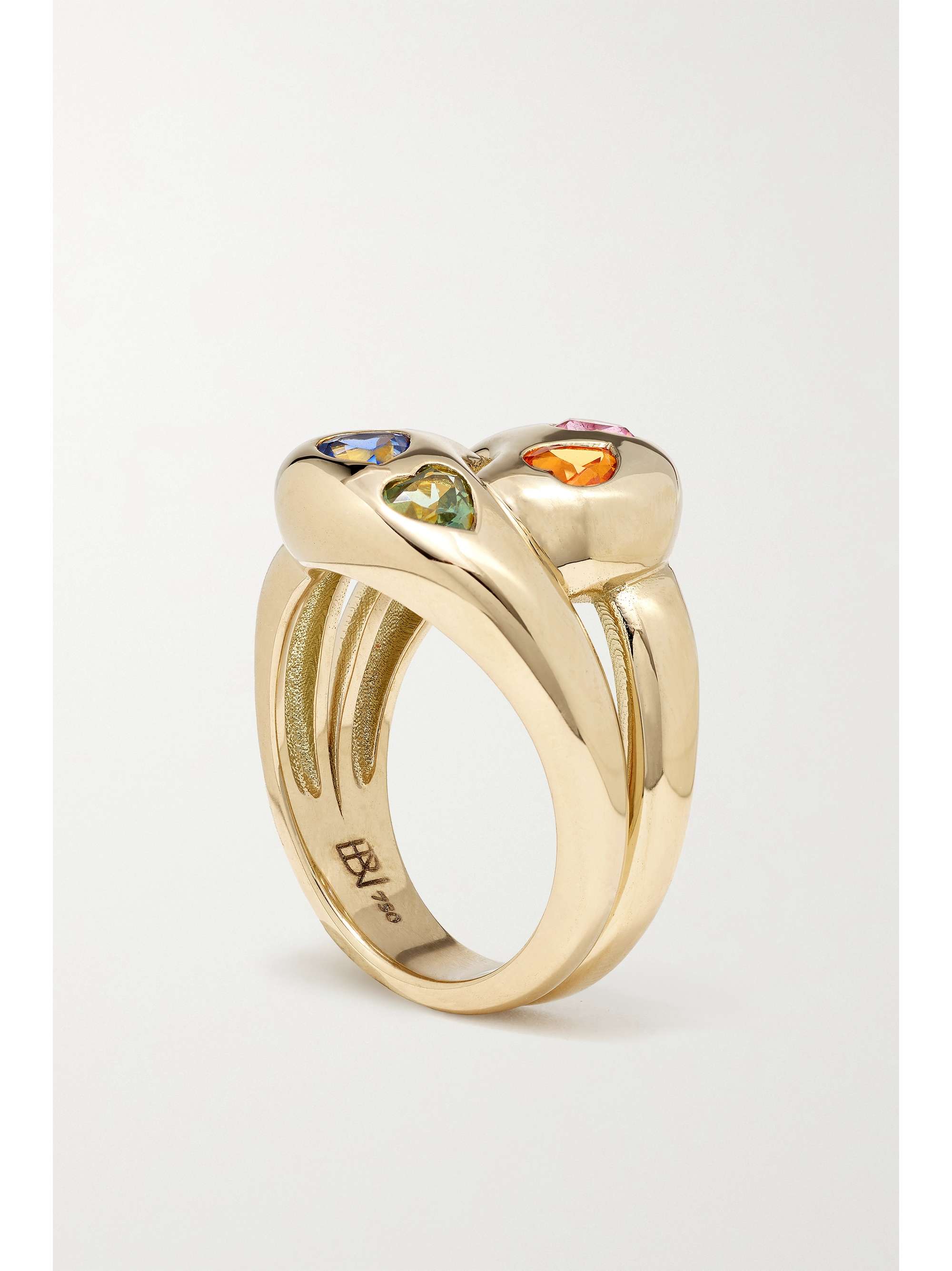 BRENT NEALE Textured Knot 18-karat gold sapphire ring