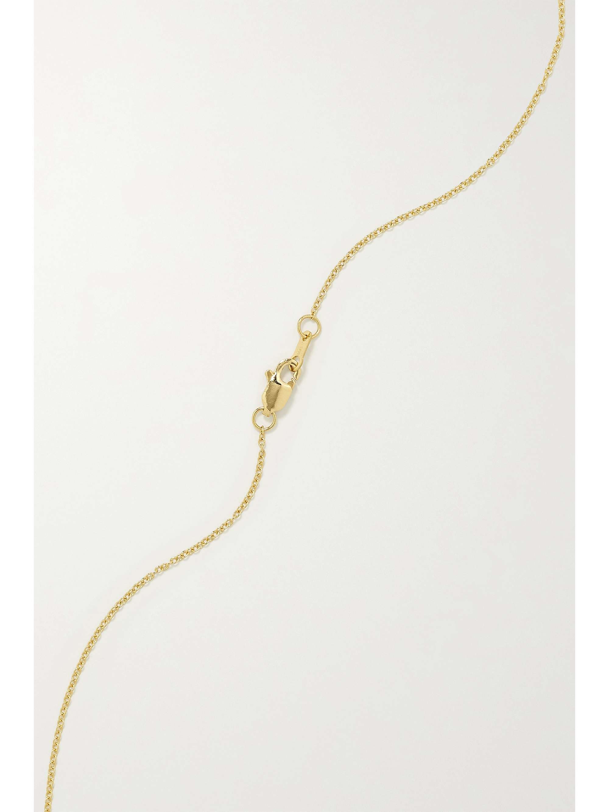 BRENT NEALE Mini Mushroom 18-karat gold, turquoise and sapphire necklace