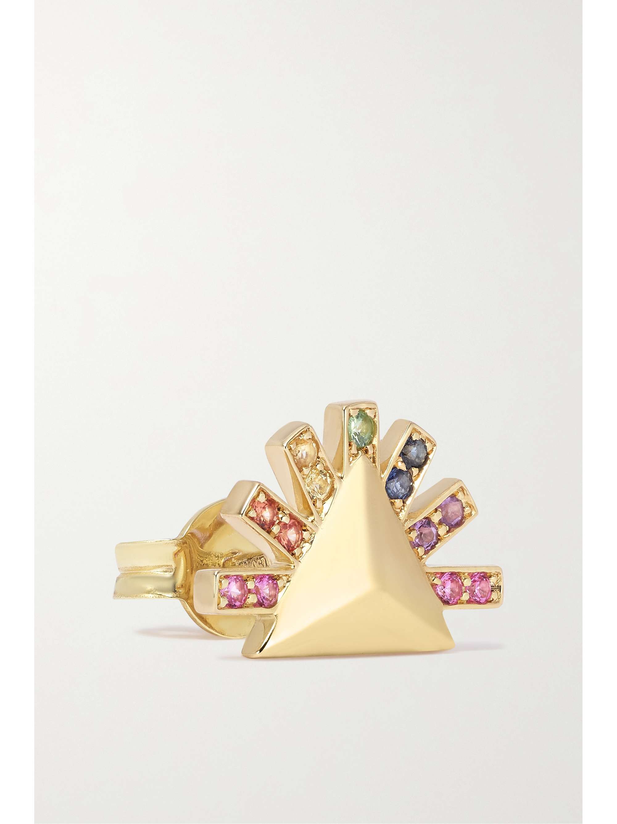 HARWELL GODFREY 18-karat gold sapphire earrings