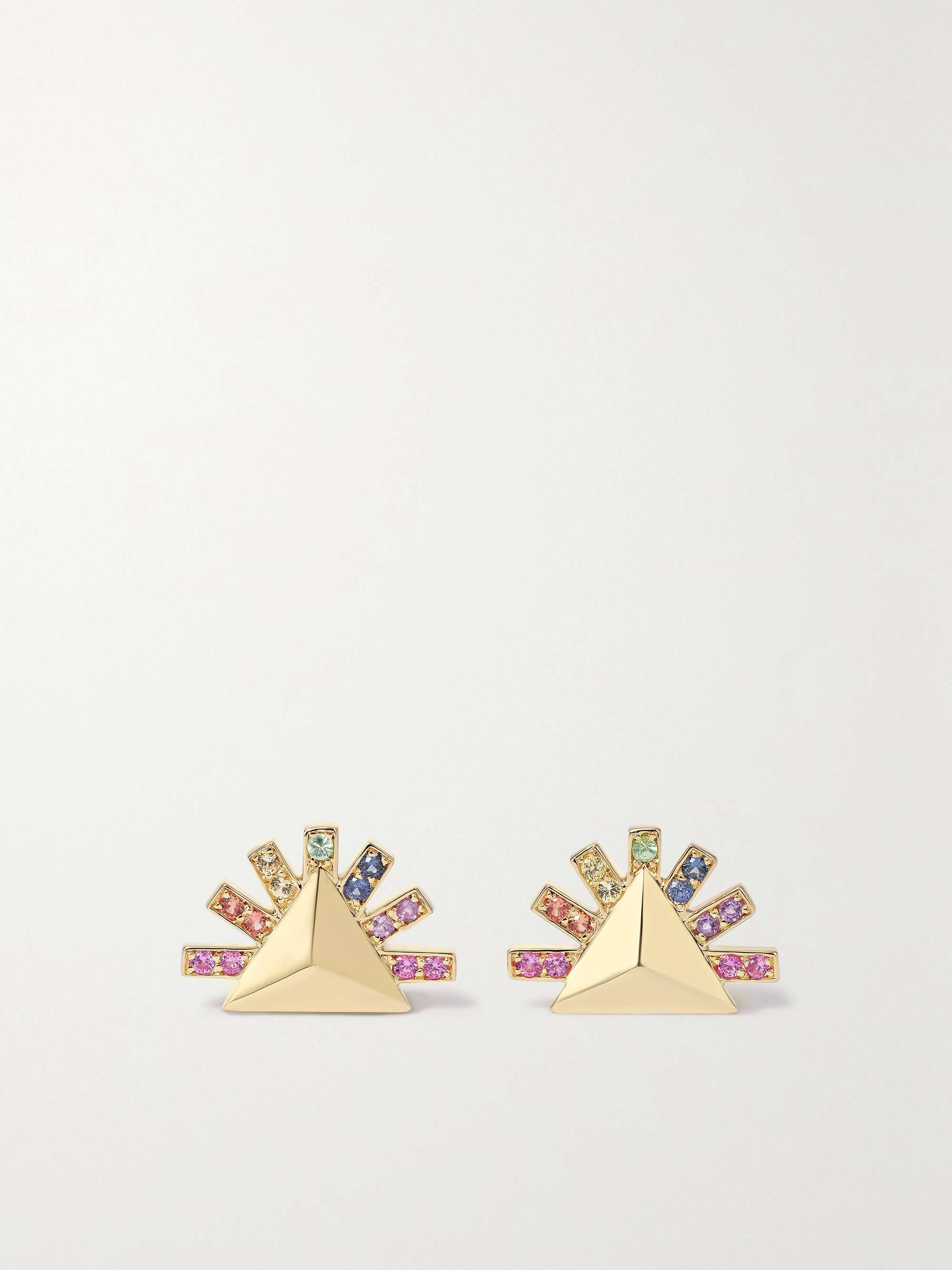 HARWELL GODFREY 18-karat gold sapphire earrings