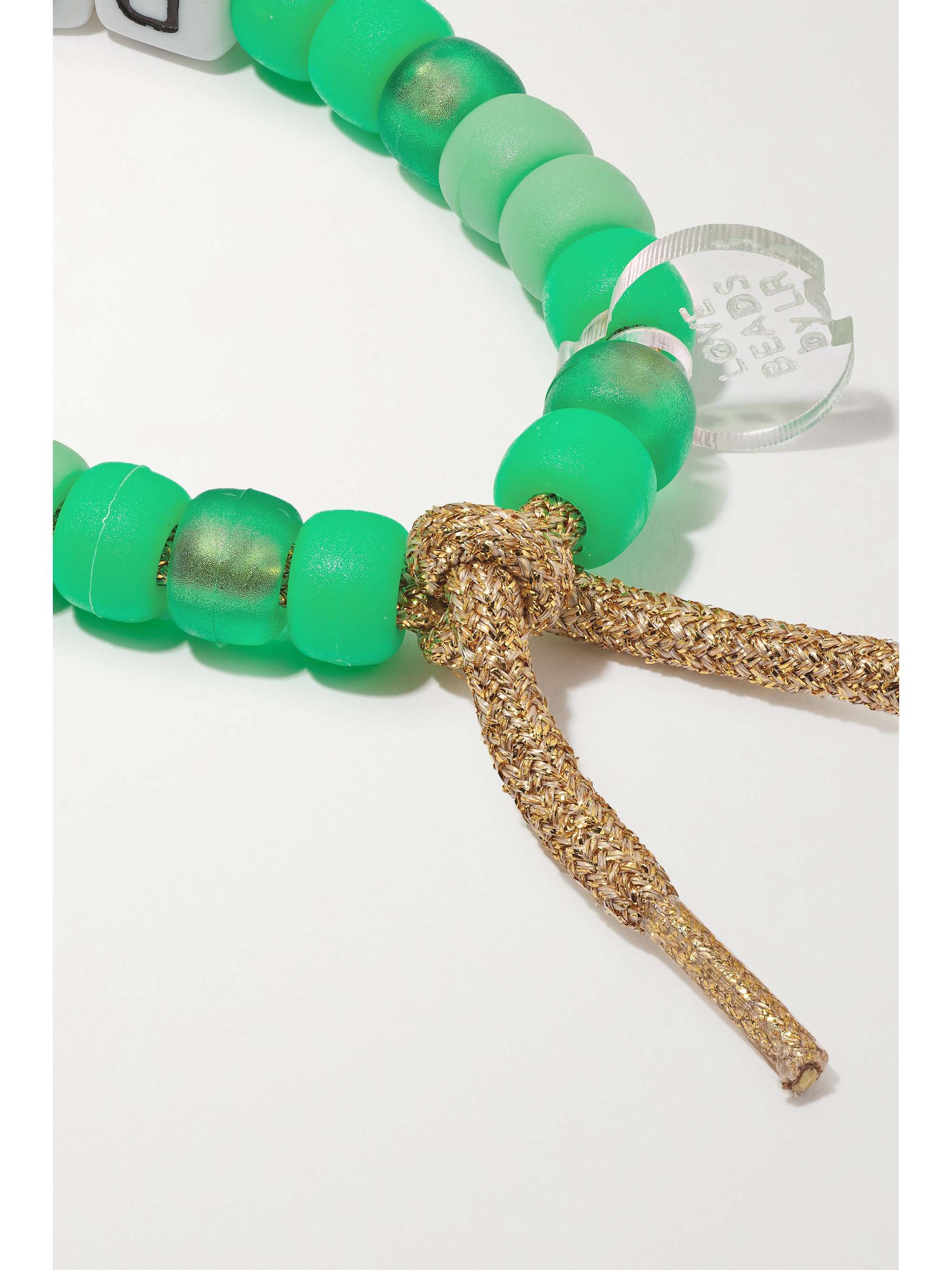 LAUREN RUBINSKI Mama Lurex and bead bracelet