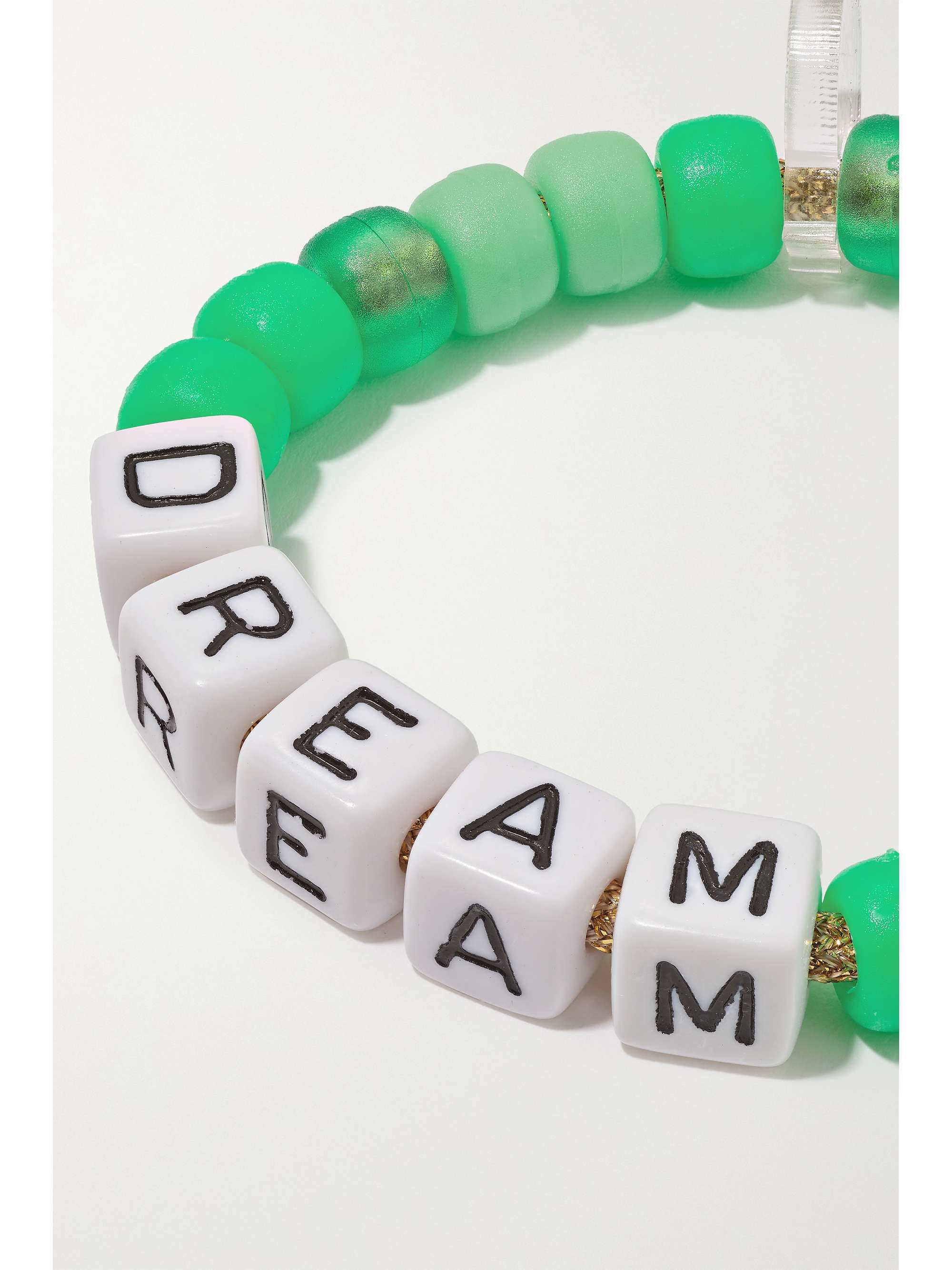 LAUREN RUBINSKI Mama Lurex and bead bracelet