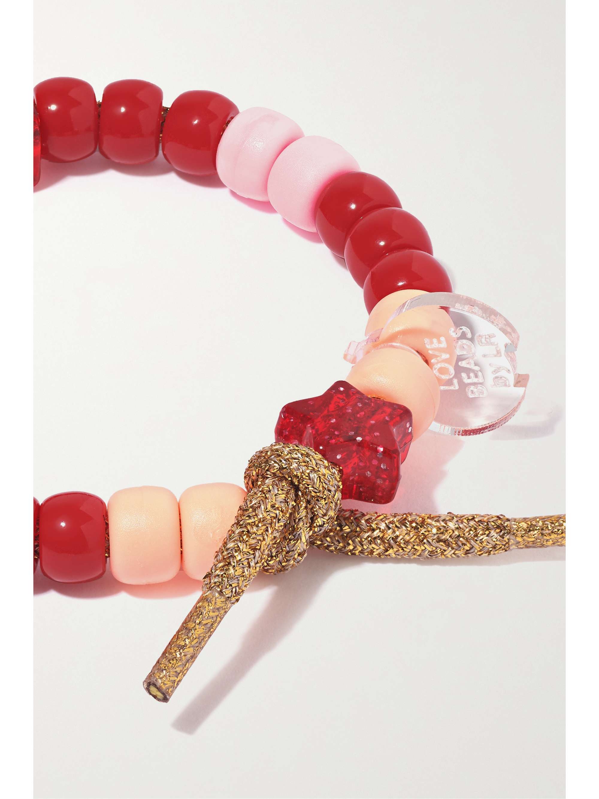 LAUREN RUBINSKI Mama Lurex and bead bracelet