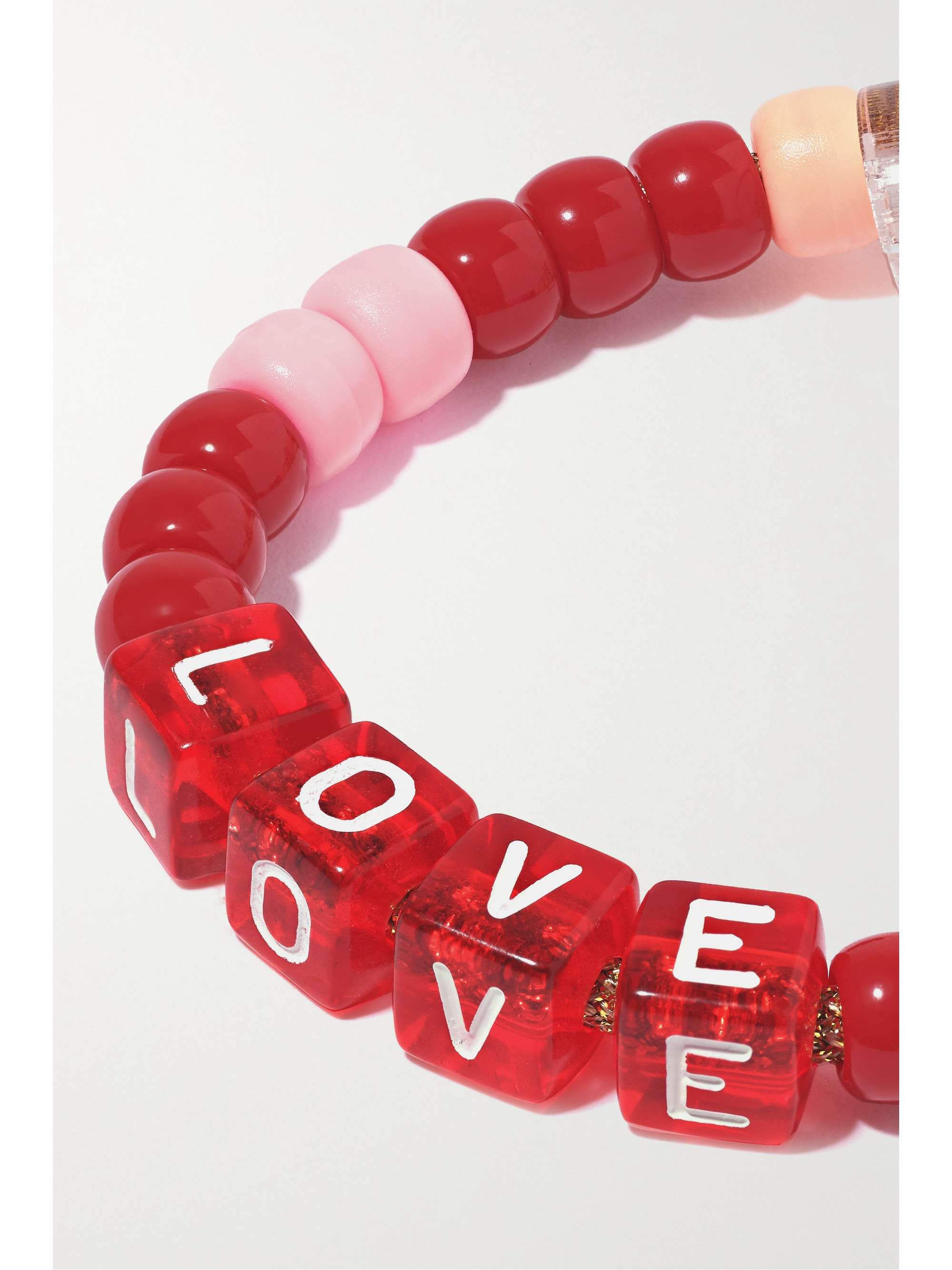 LAUREN RUBINSKI Mama Lurex and bead bracelet