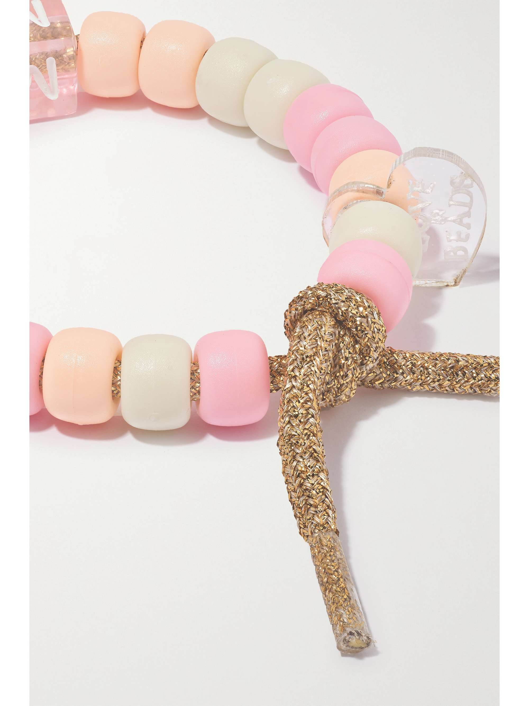 LAUREN RUBINSKI Mama Lurex and bead bracelet