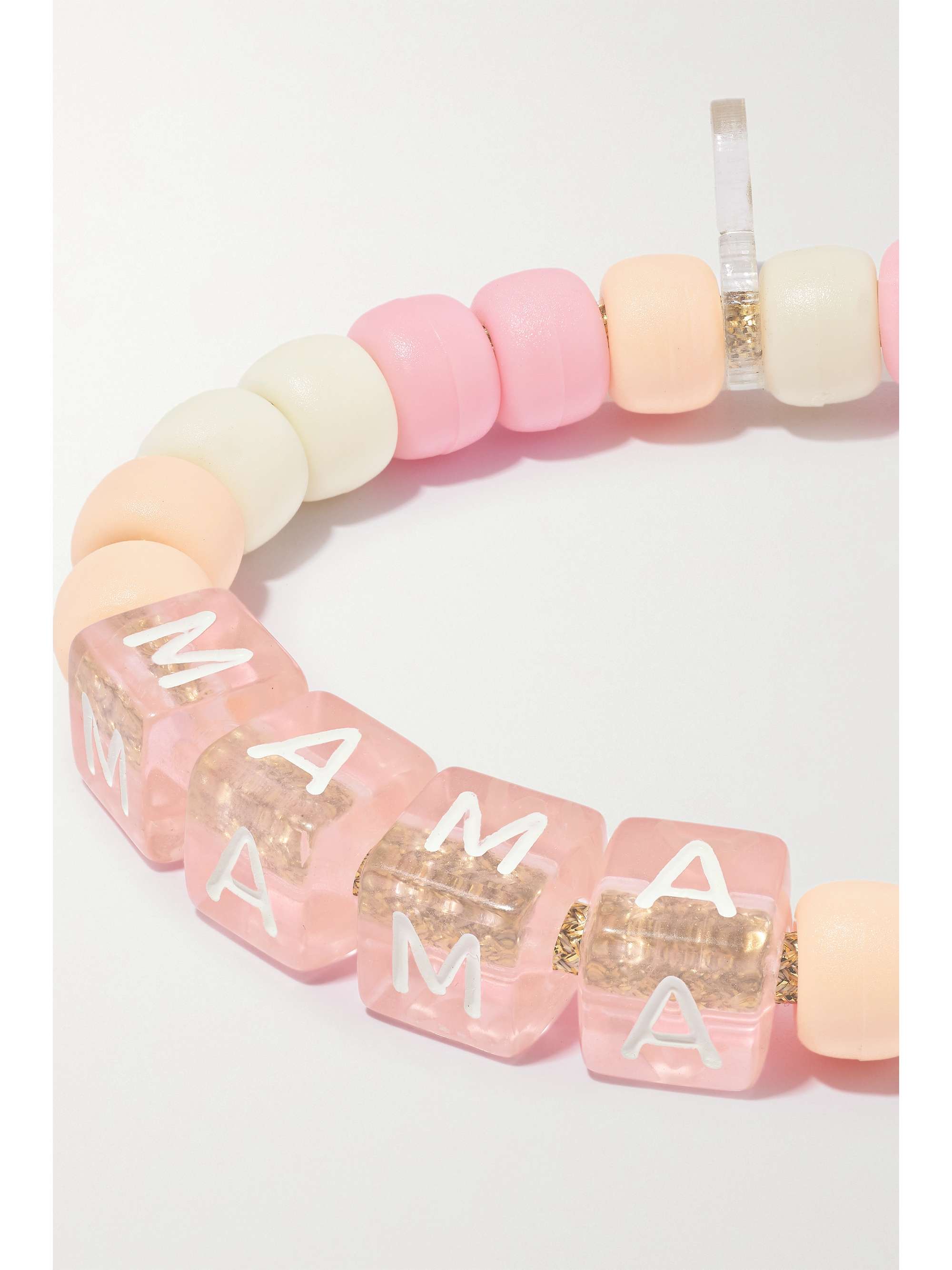 LAUREN RUBINSKI Mama Lurex and bead bracelet
