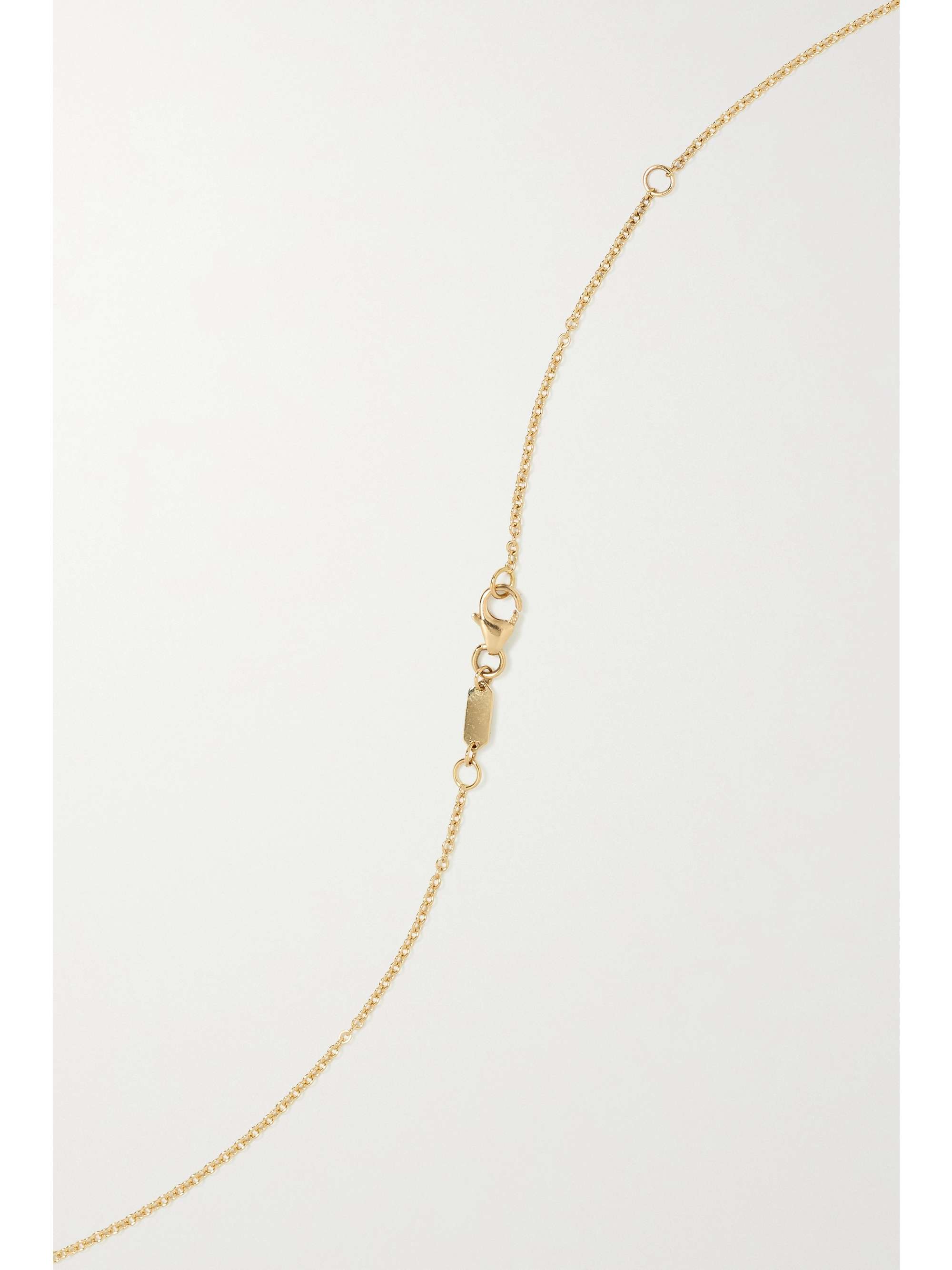 AZLEE Compass 18-karat gold diamond necklace