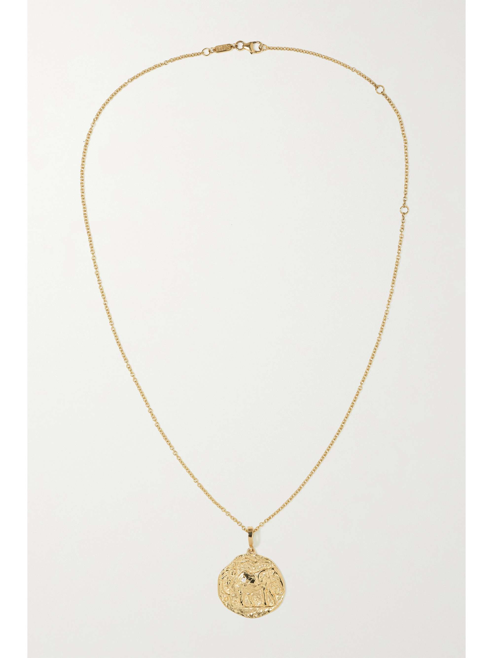 AZLEE Elefante 18-karat gold diamond necklace