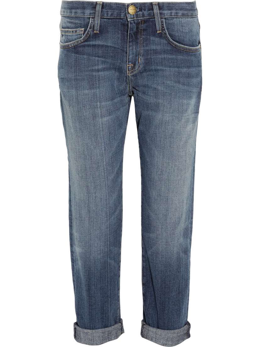 CURRENT/ELLIOTT The Boyfriend Cropped Mid-rise Jeans