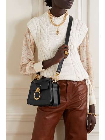 chloé tess small leather shoulder bolsa