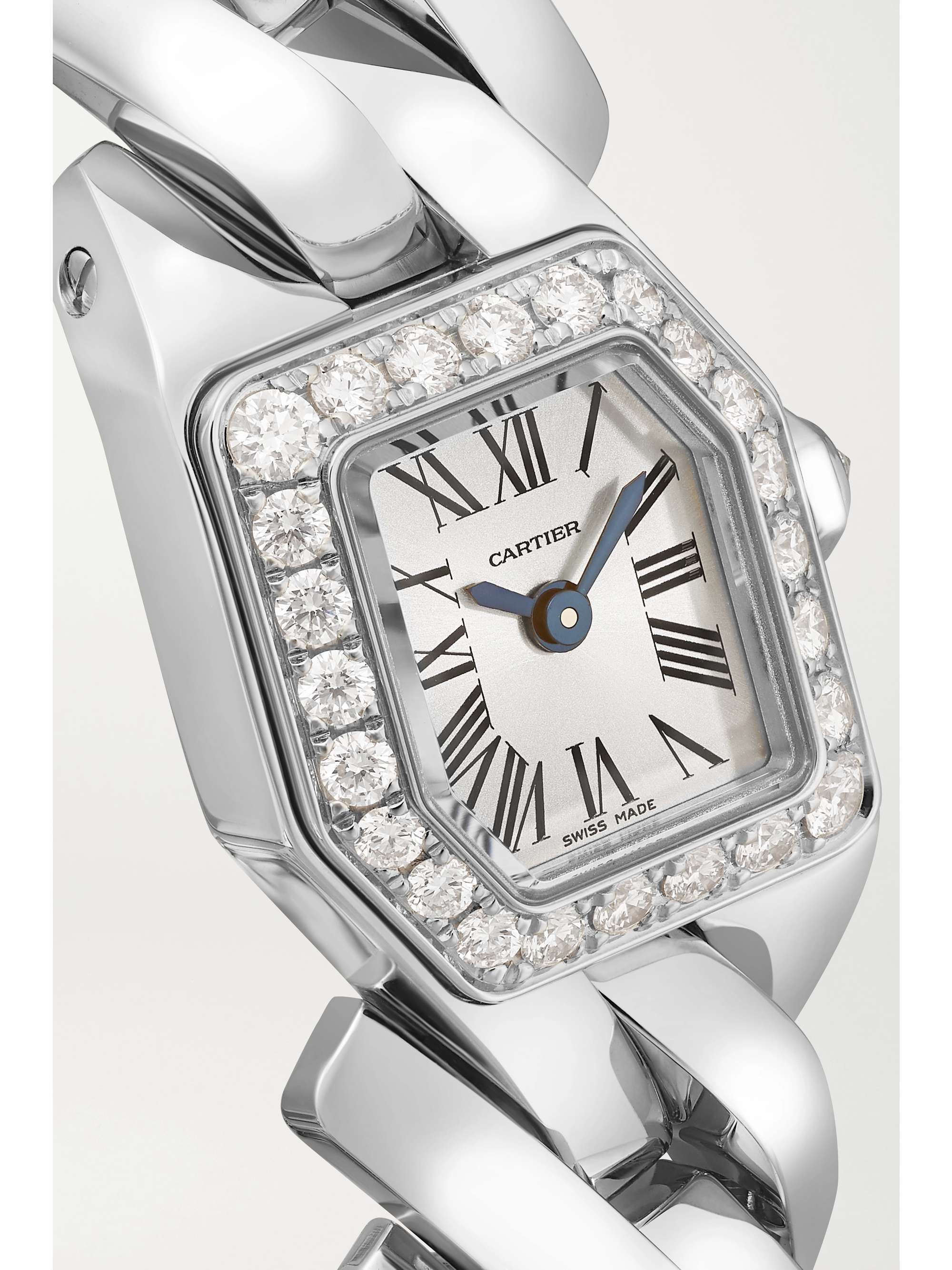 CARTIER Montre en or rose 18 carats (750/1000) et diamants Maillon de Cartier, 16 mm