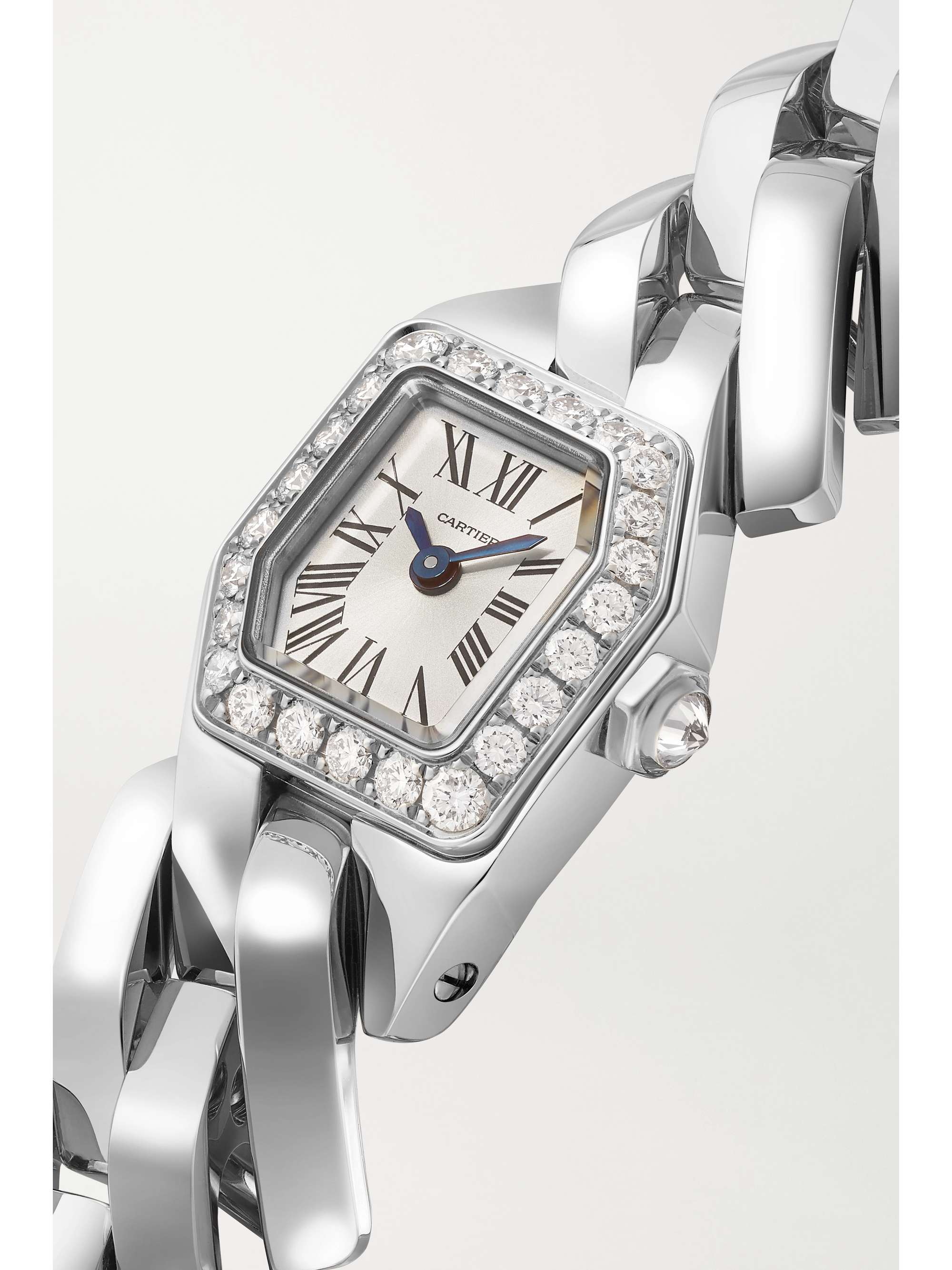 CARTIER Montre en or rose 18 carats (750/1000) et diamants Maillon de Cartier, 16 mm