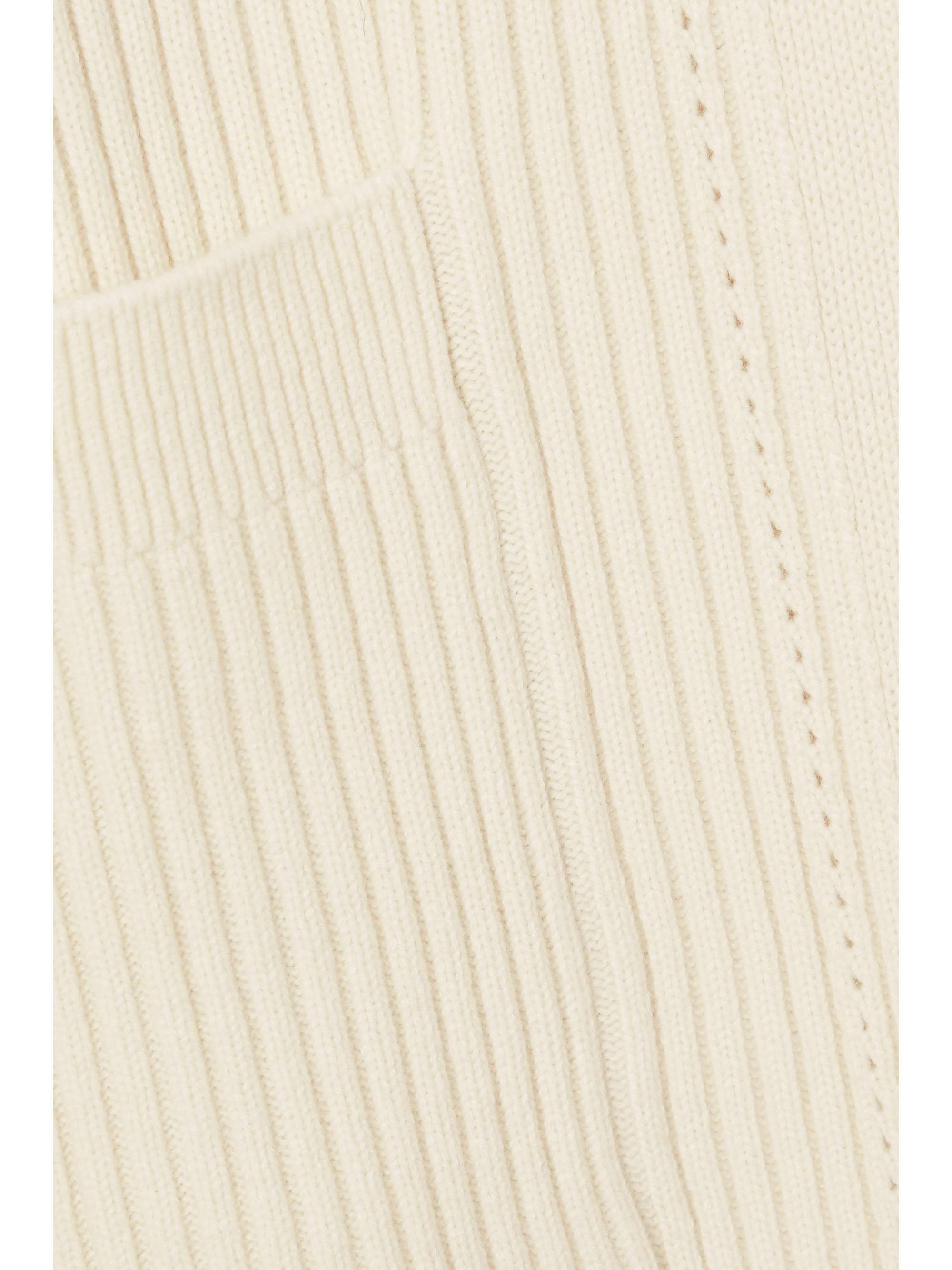 CHLOÉ Ribbed wool and silk-blend cardigan