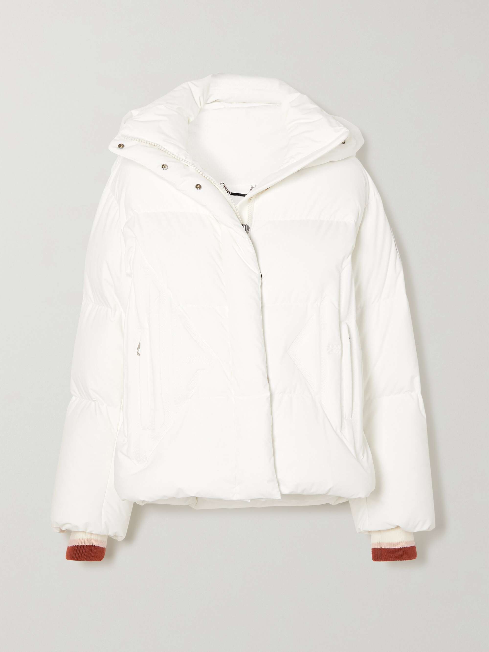 CHLOÉ + Fusalp hooded wool-trimmed embroidered quilted down ski jacket ...