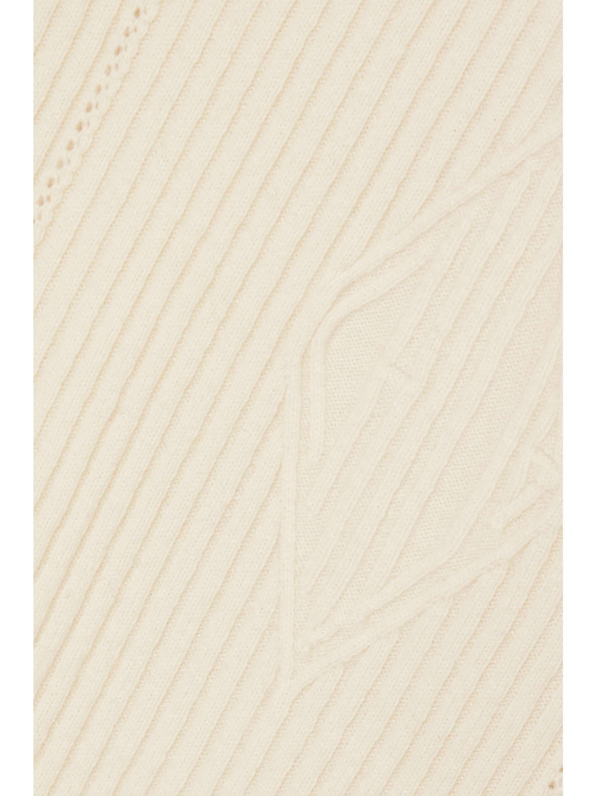 CHLOÉ Ribbed wool and silk-blend turtleneck sweater