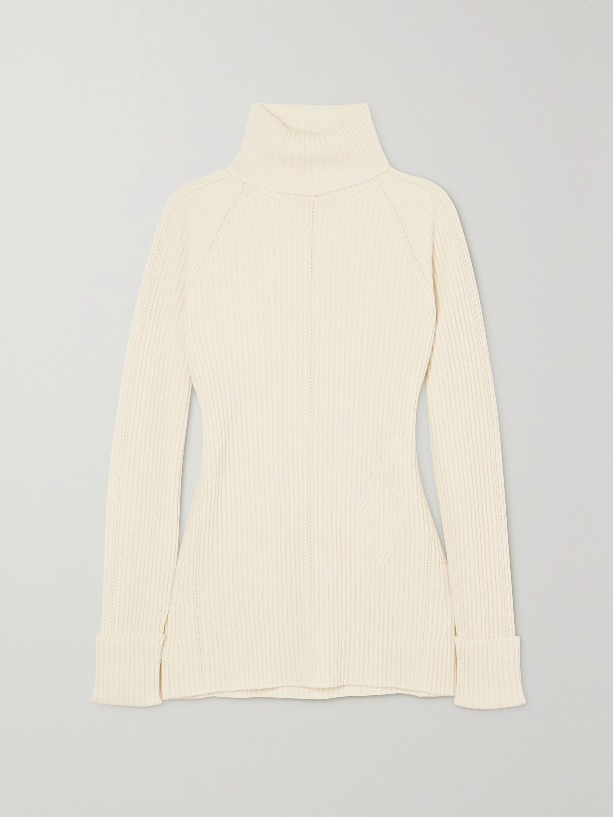 white silk sweater