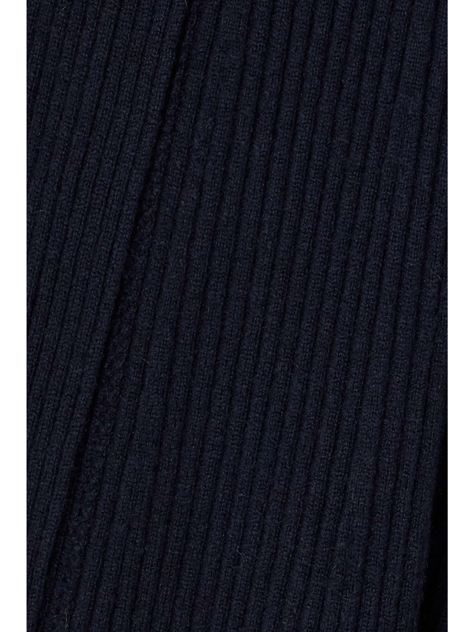 CHLOÉ Tie-neck ribbed wool and silk-blend midi dress
