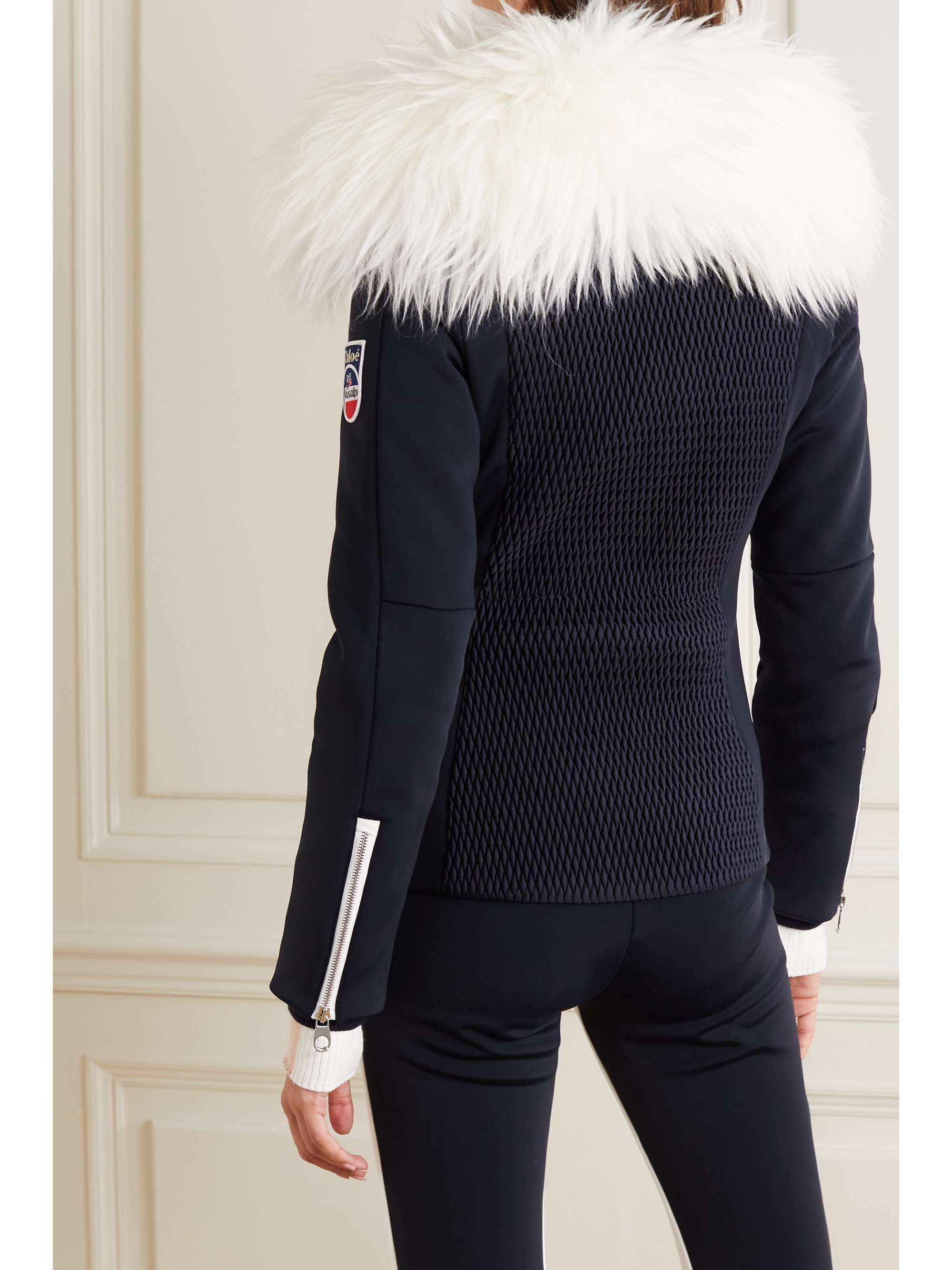 CHLOÉ + Fusalp shearling-trimmed quilted ski jacket