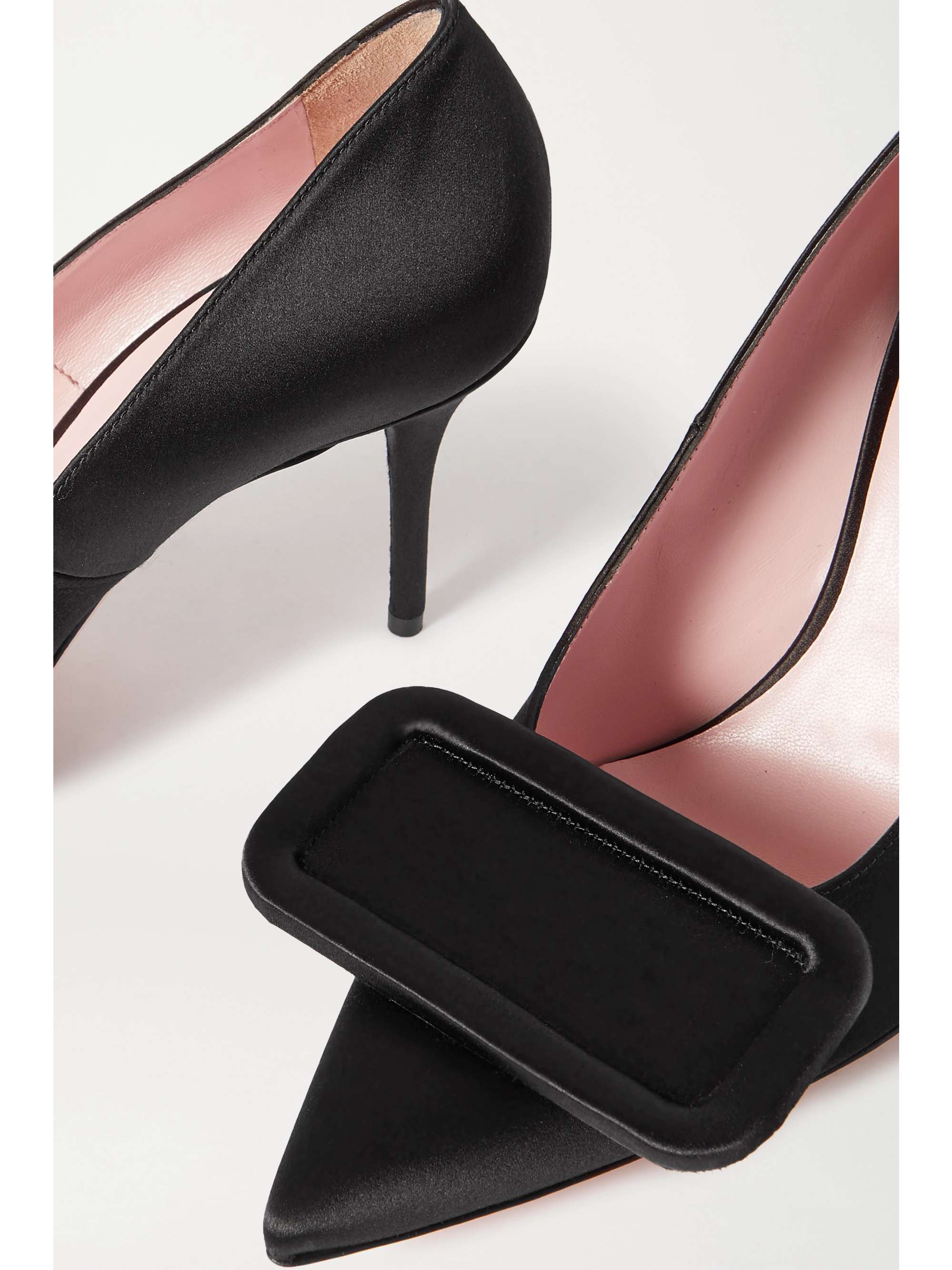 EMILIA WICKSTEAD Sophia buckled satin pumps