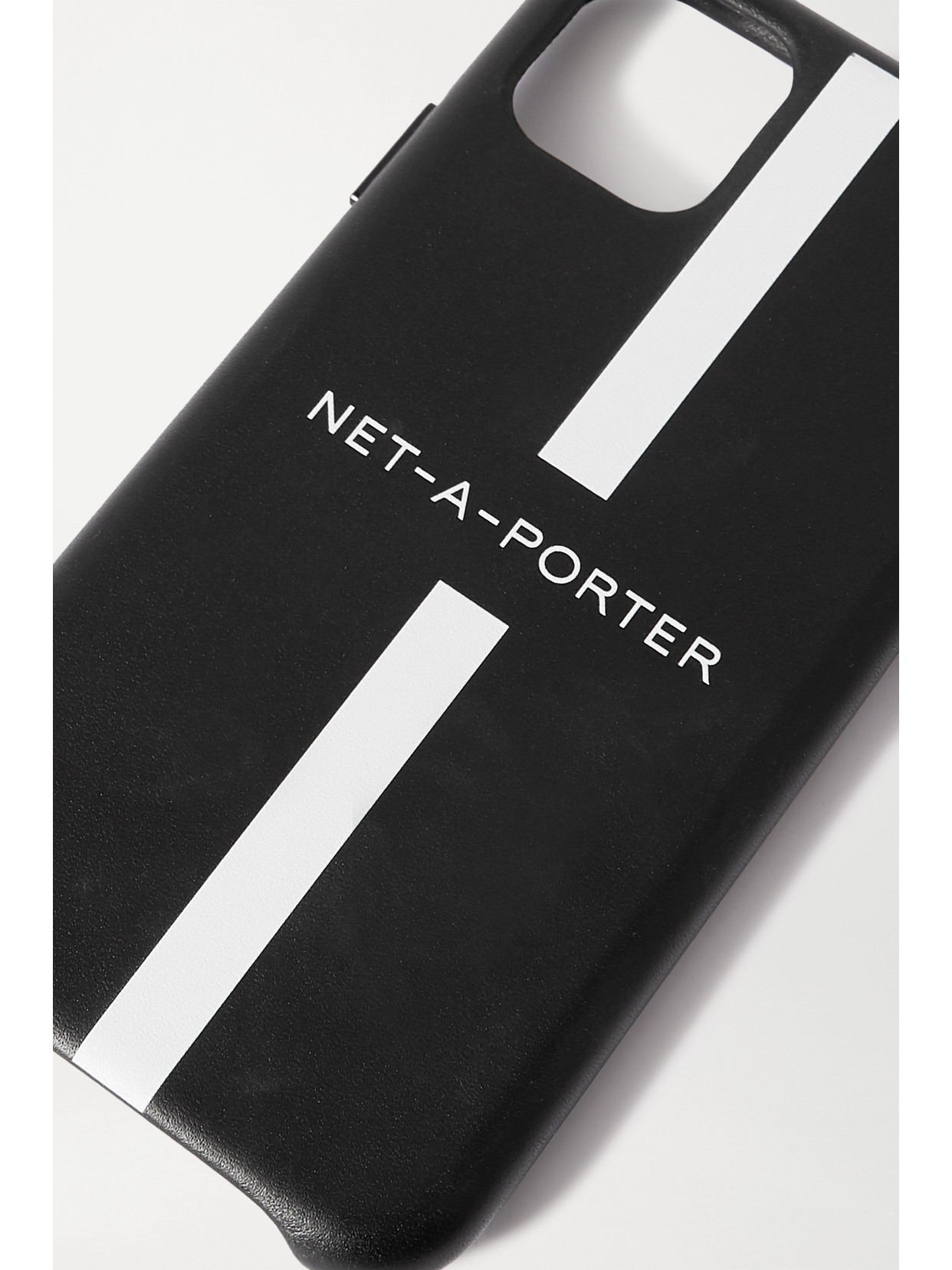 Net-a-porter + The Daily Edited Printed Leather Iphone 11 Pro Case In Black