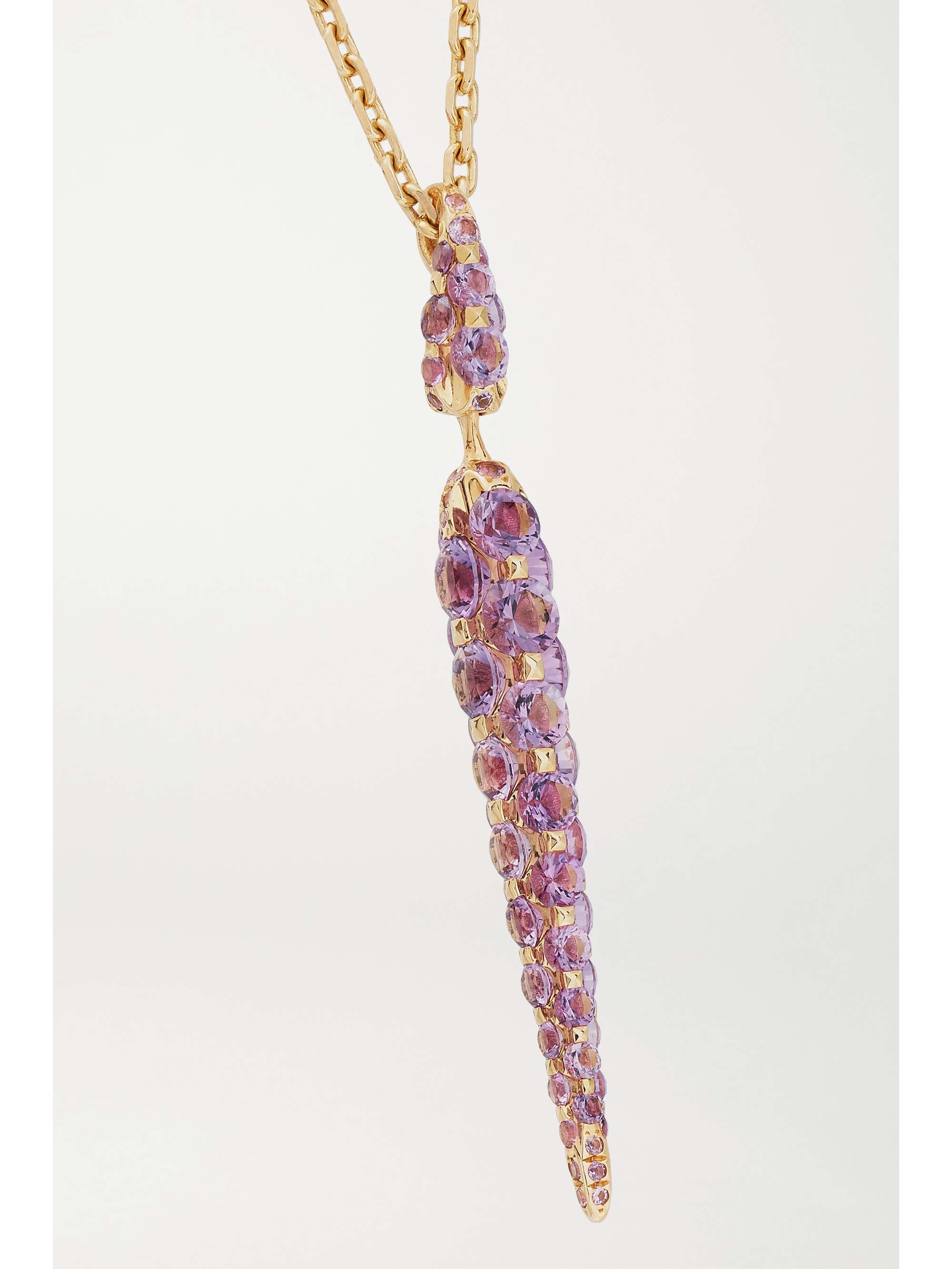 BOGHOSSIAN Merveilles Icicle Kette aus 18 Karat Roségold mit Amethysten