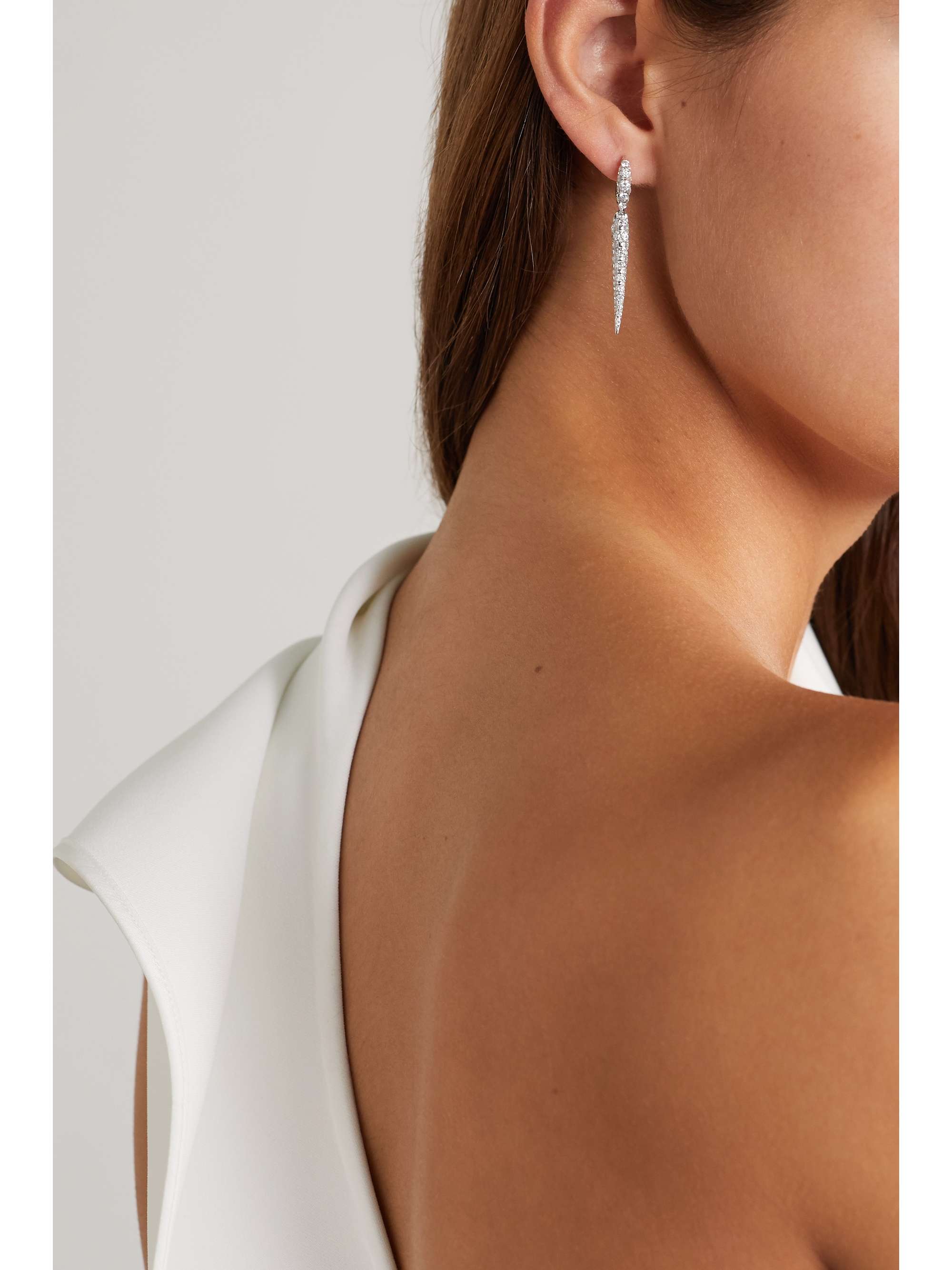 BOGHOSSIAN Merveilles Icicle Ohrringe aus 18 Karat Weißgold mit Diamanten