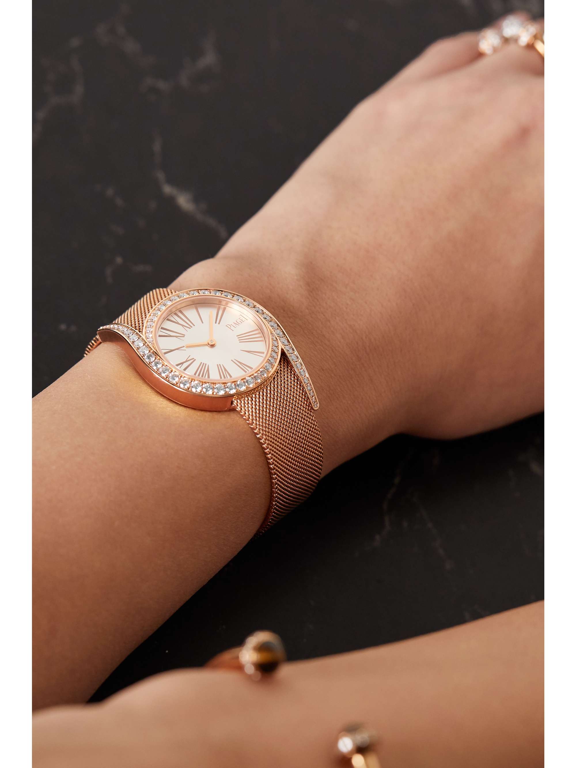 PIAGET Montre en or rose 18 carats (750/1000) et diamants Limelight Gala 32 mm