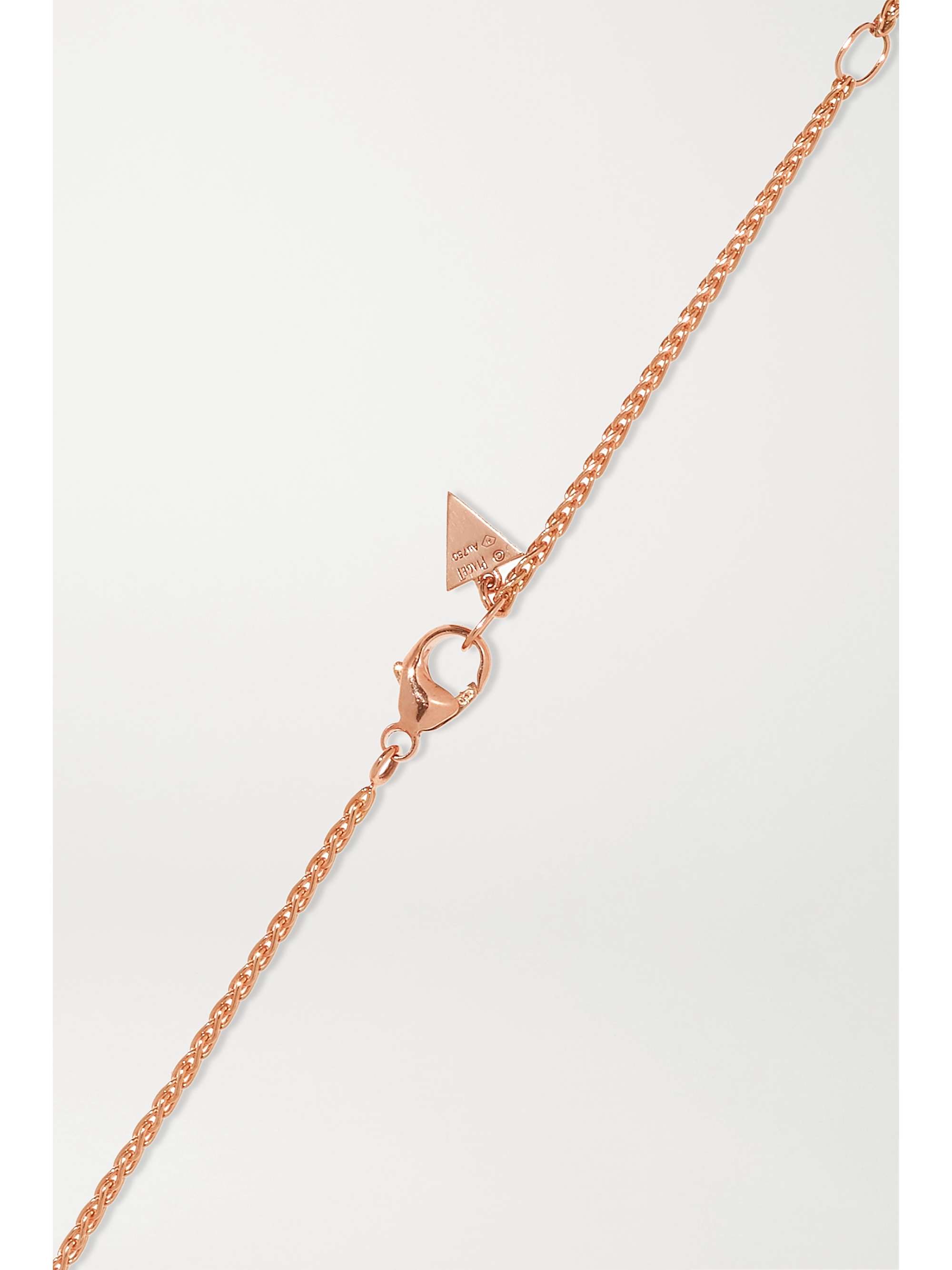 PIAGET Sunlight 18-karat rose gold, malachite and diamond necklace
