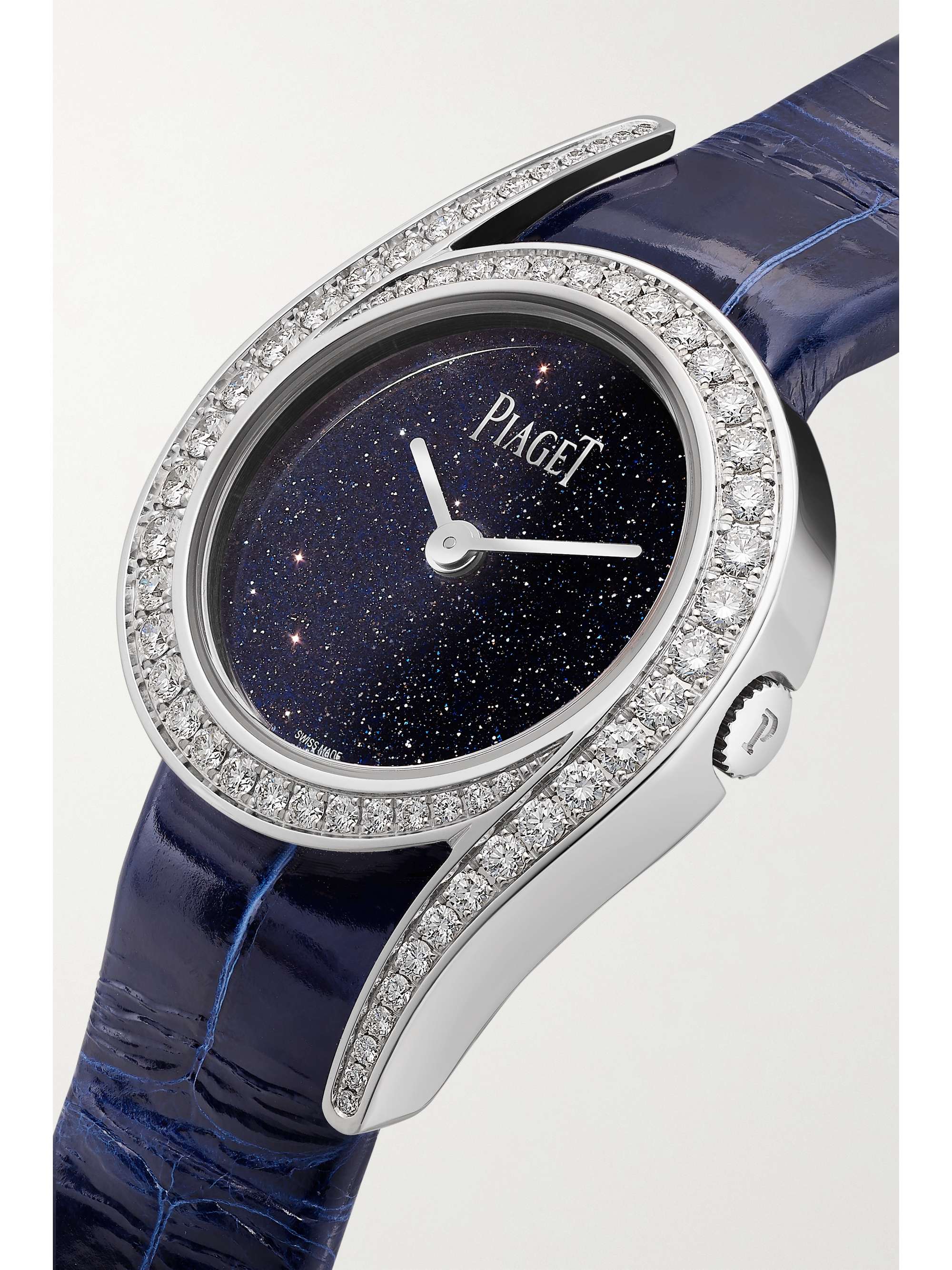 PIAGET Limelight Gala Limited Edition 26mm 18-karat white gold, alligator and diamond watch