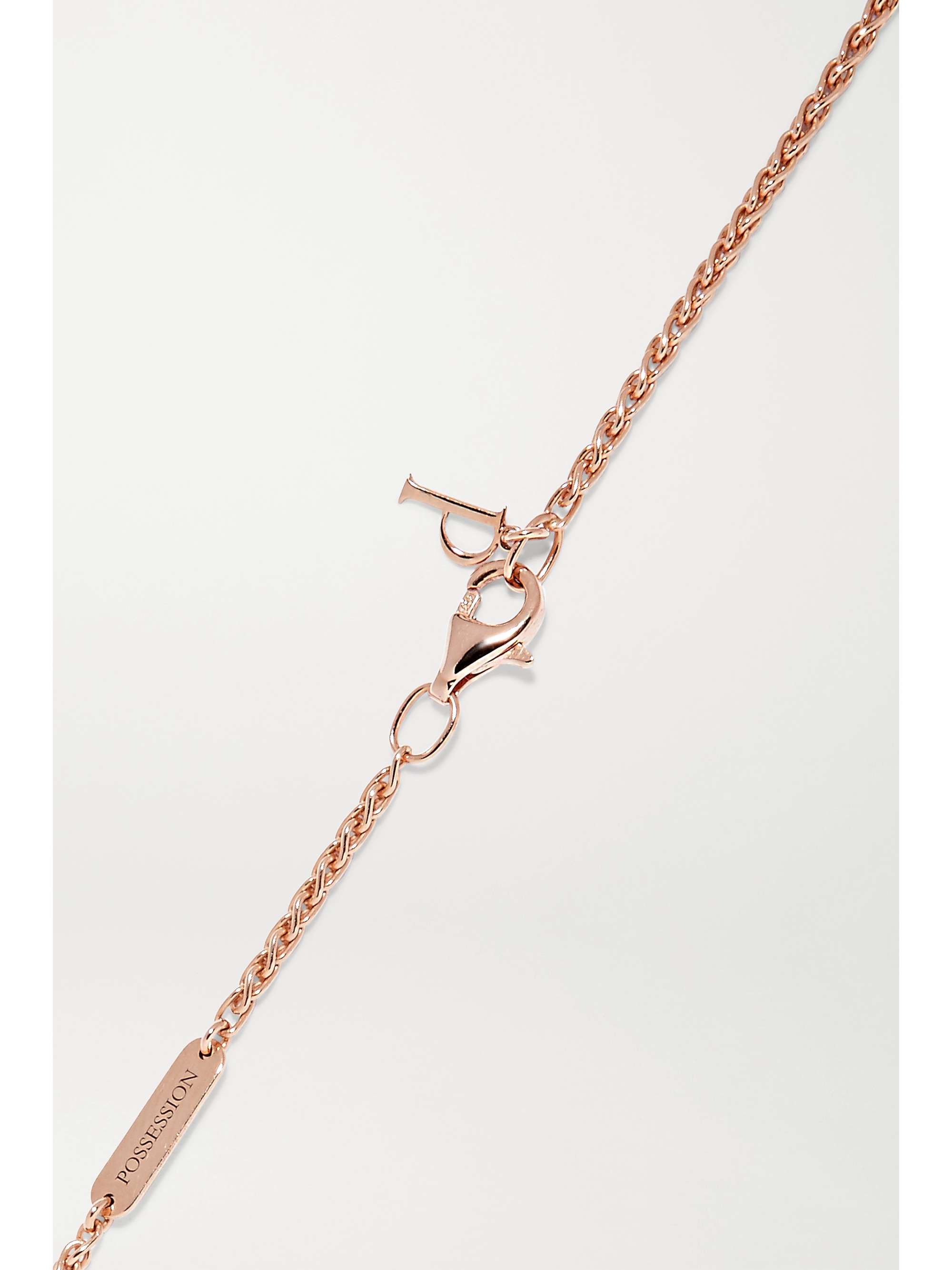 PIAGET Possession 18-karat rose gold, carnelian and diamond necklace