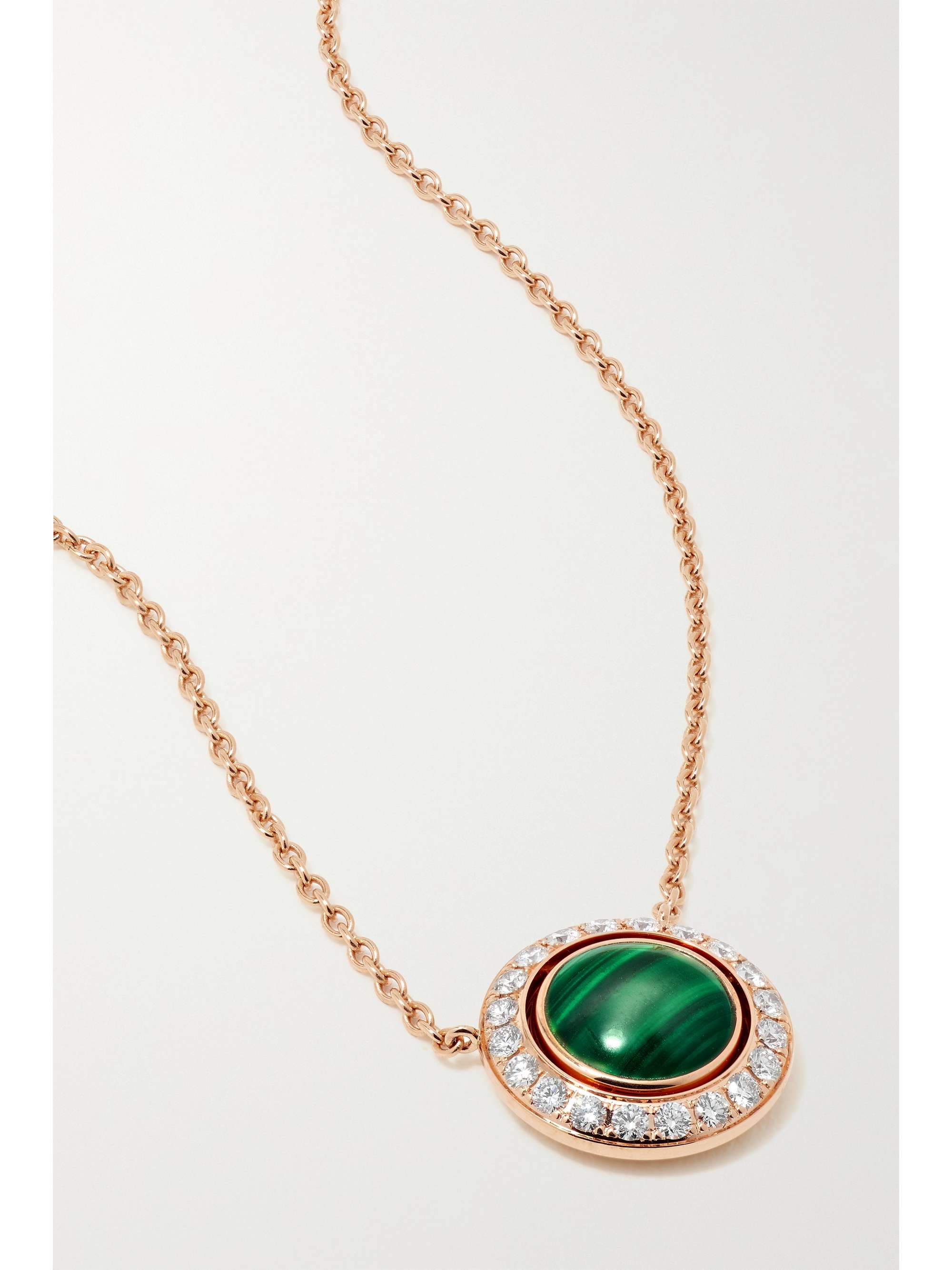 PIAGET Possession 18-karat rose gold, carnelian and diamond necklace