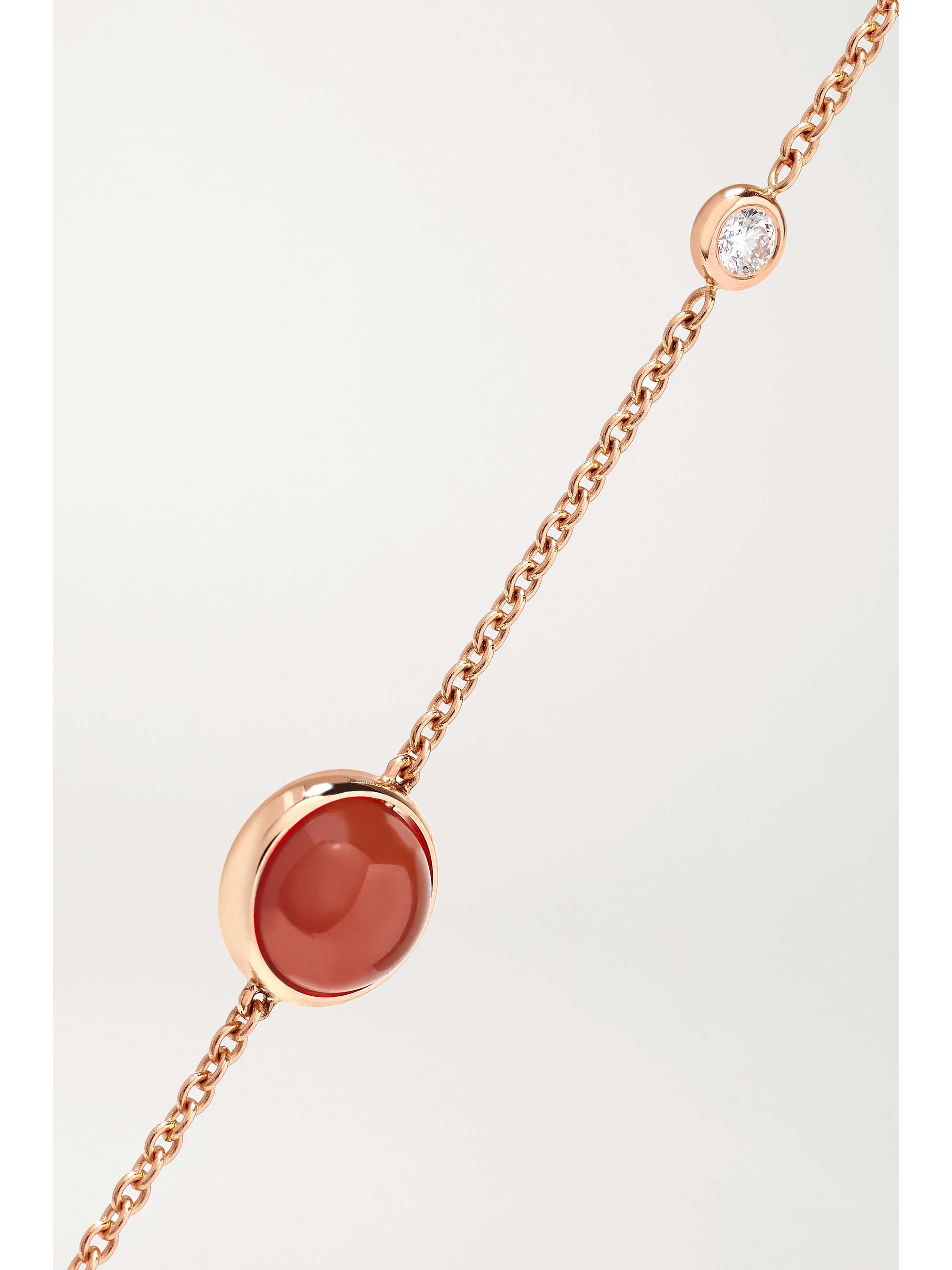 PIAGET Possession 18-karat rose gold, malachite and diamond necklace