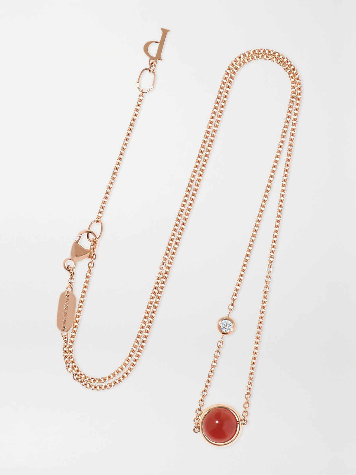 Piaget - Possession 18-karat Rose Gold, Carnelian And Diamond Necklace - One size
