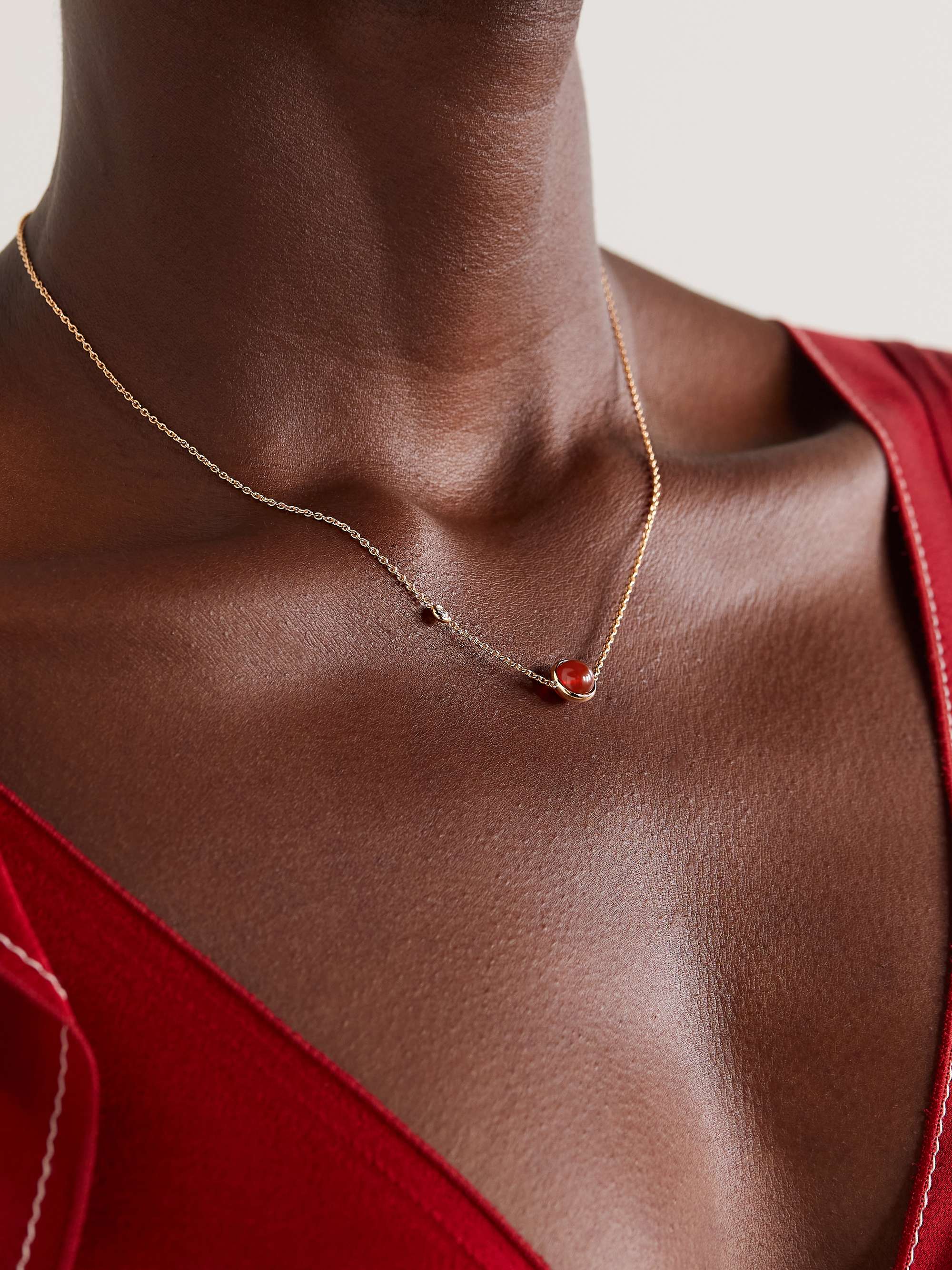 PIAGET Possession 18-karat rose gold, malachite and diamond necklace