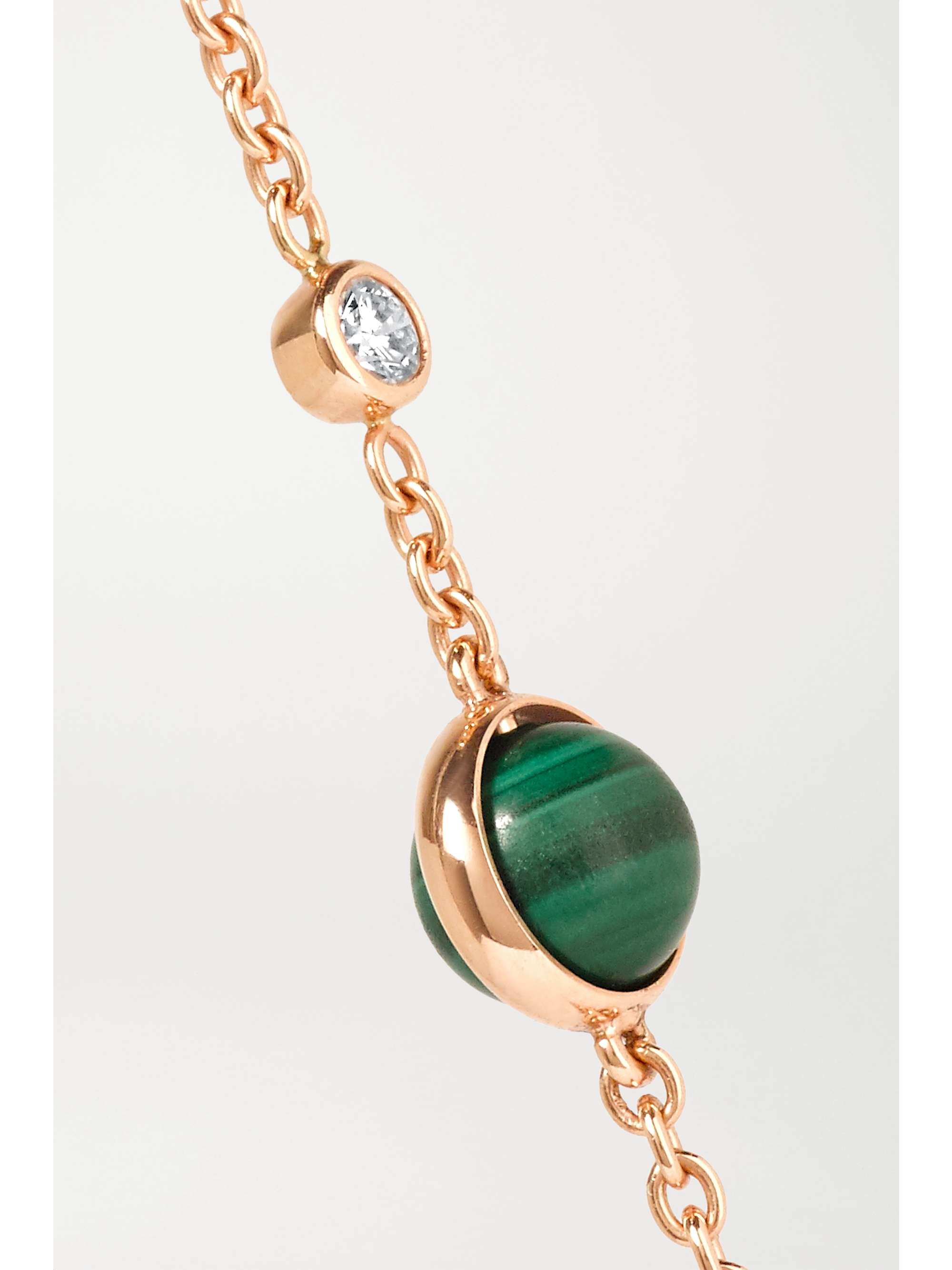 PIAGET Possession 18-karat rose gold, malachite and diamond bracelet
