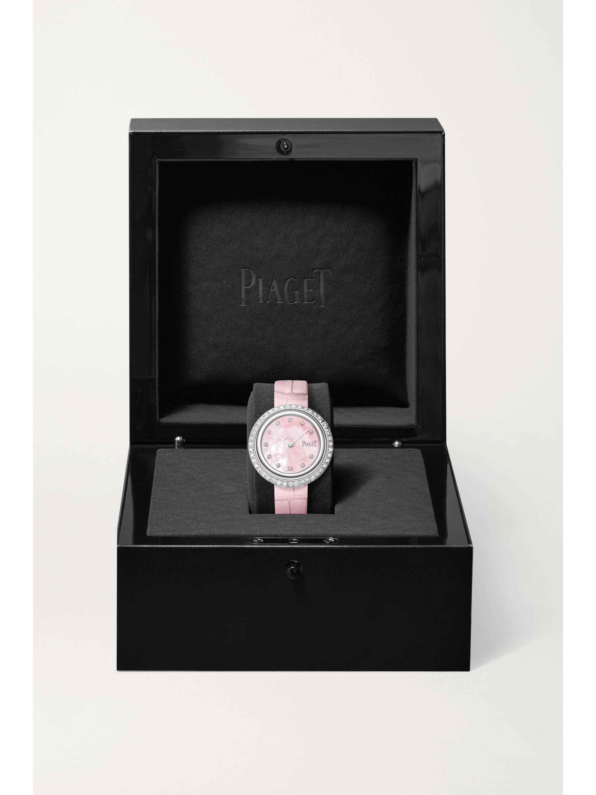 PIAGET Possession 29mm 18-karat rose gold, alligator, diamond and ruby watch