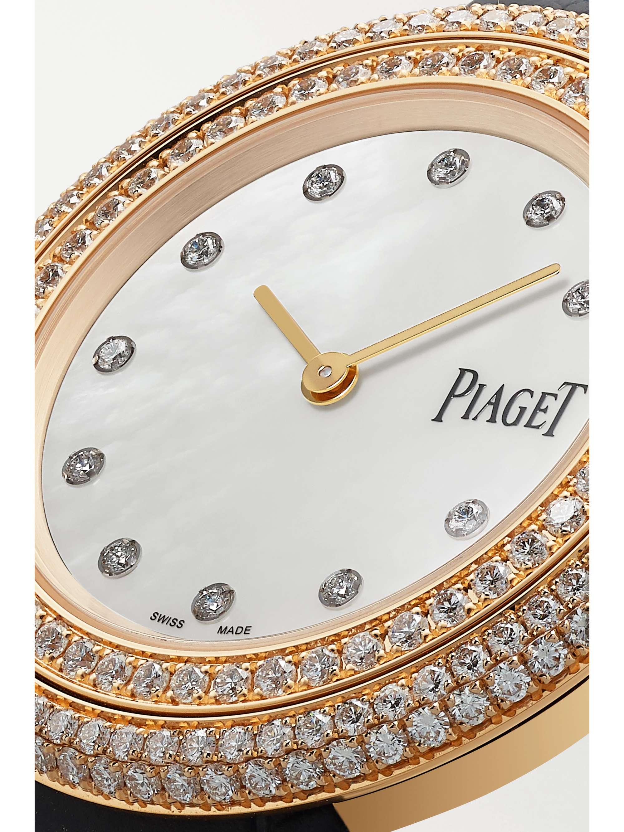 PIAGET Possession 34mm 18-karat rose gold, alligator and diamond watch